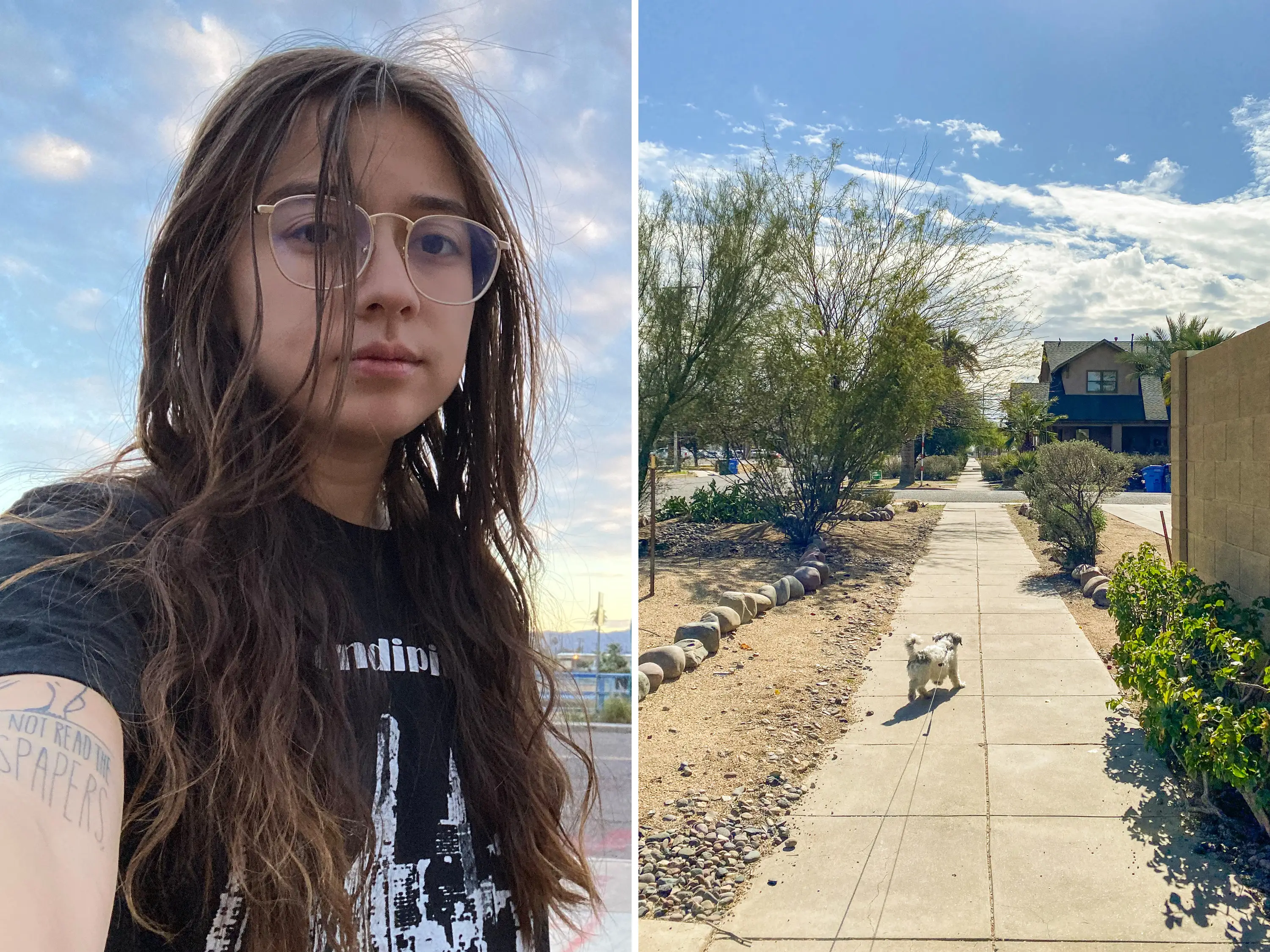 The author in Phoenix on a partly cloudy day