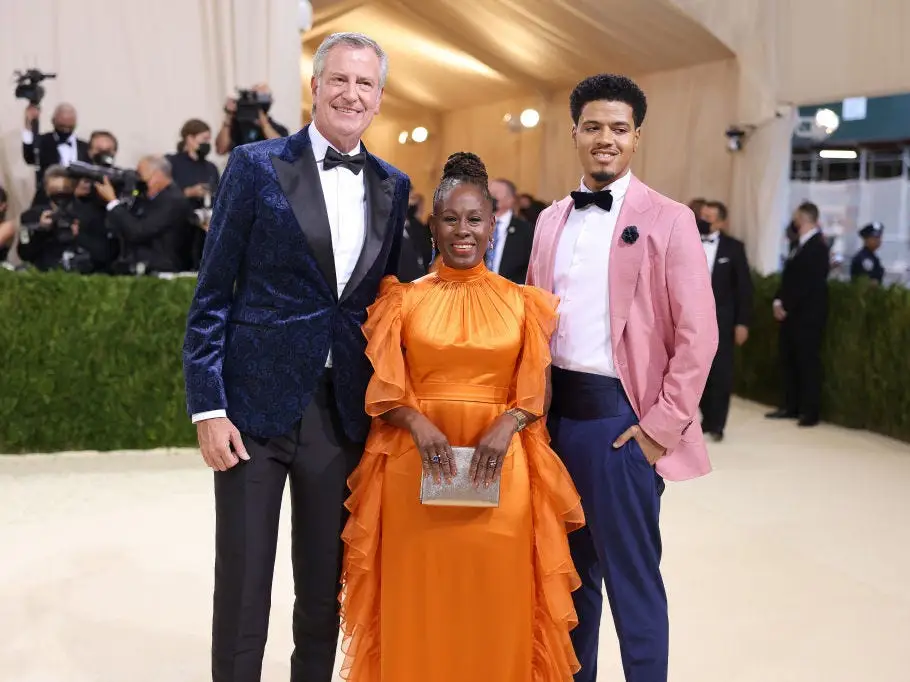 Bill de Blasio at the Met gala in 2021