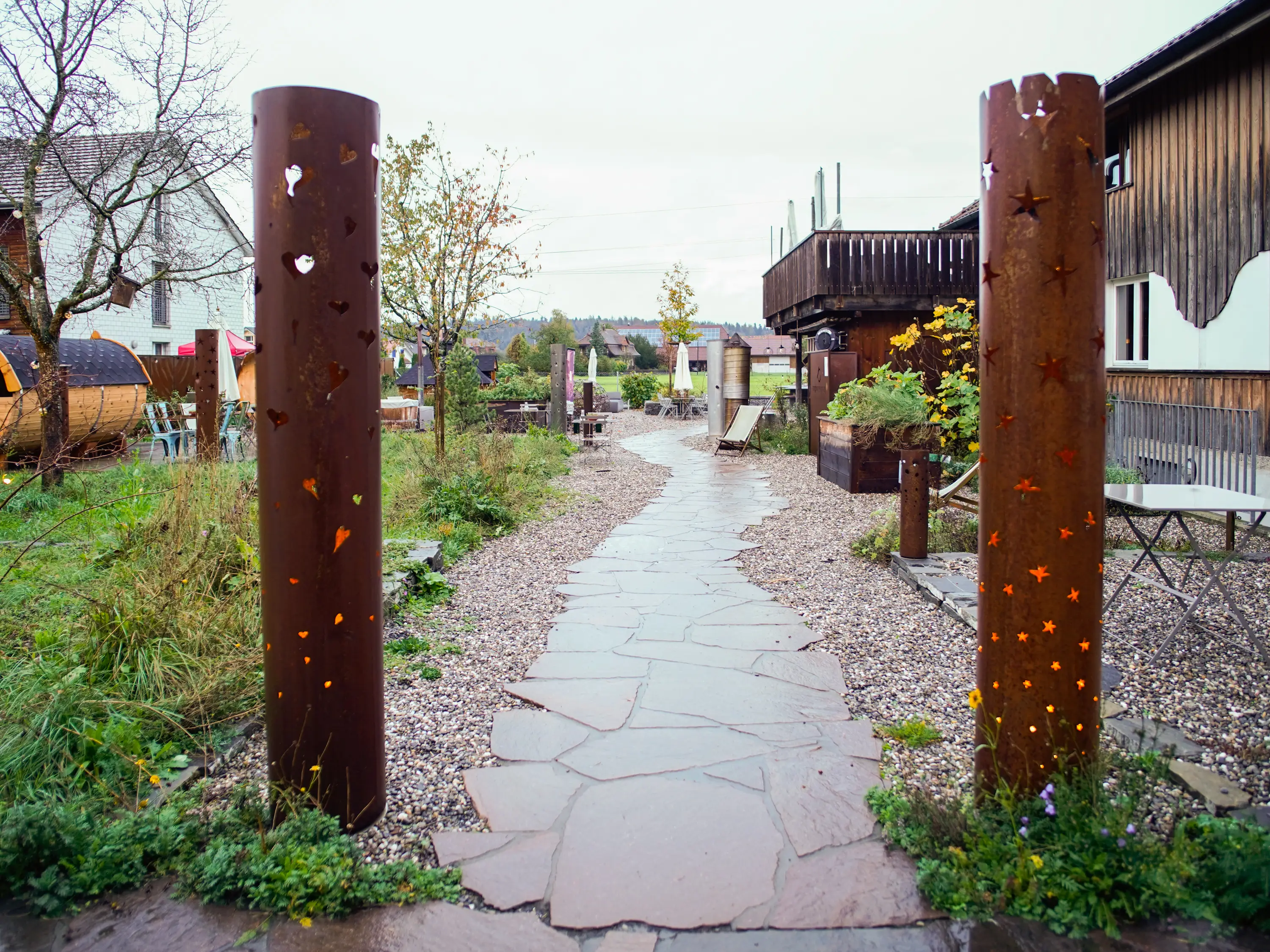 A pathway through the property.