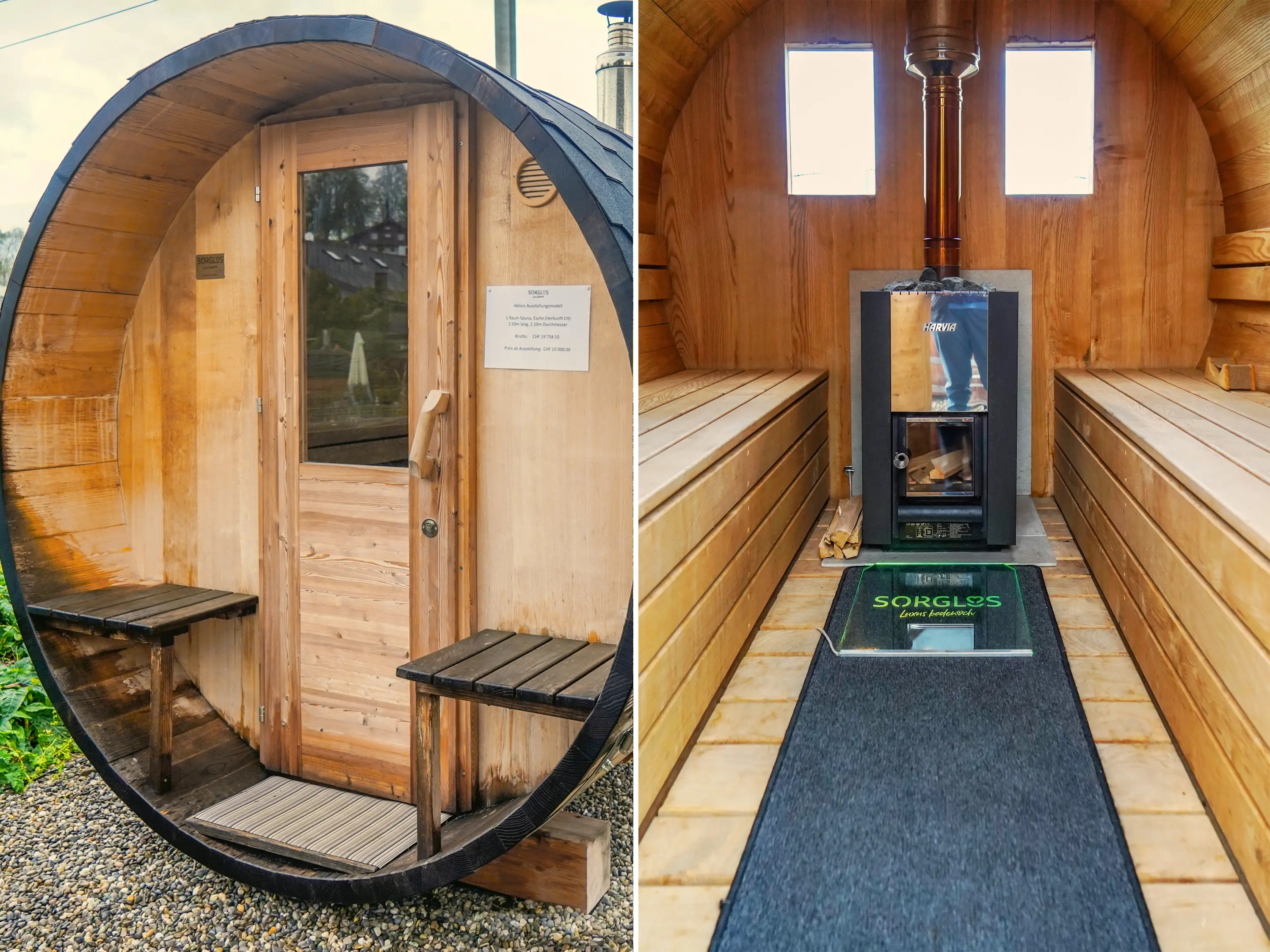 One of the many saunas on the property.