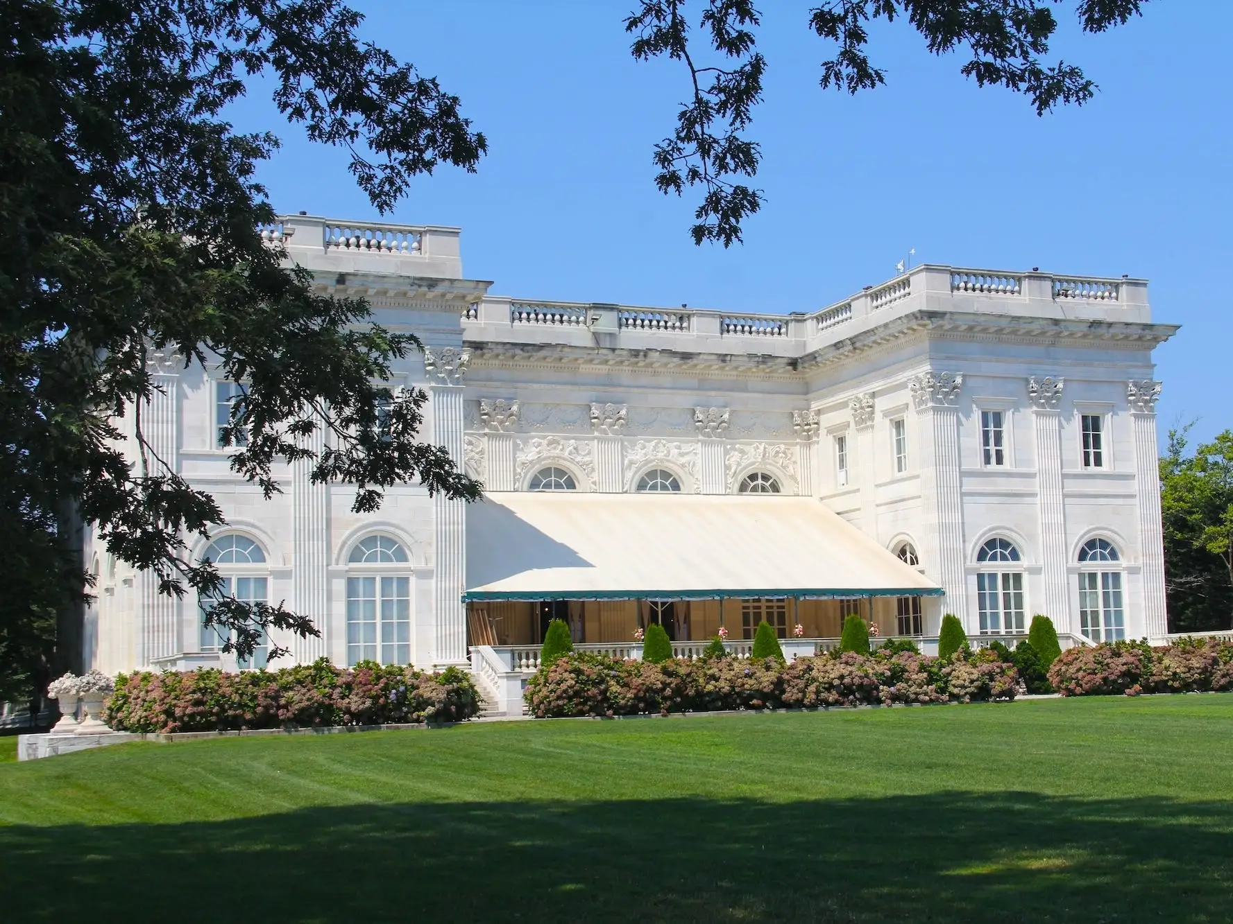 Marble House viewed from the backyard.