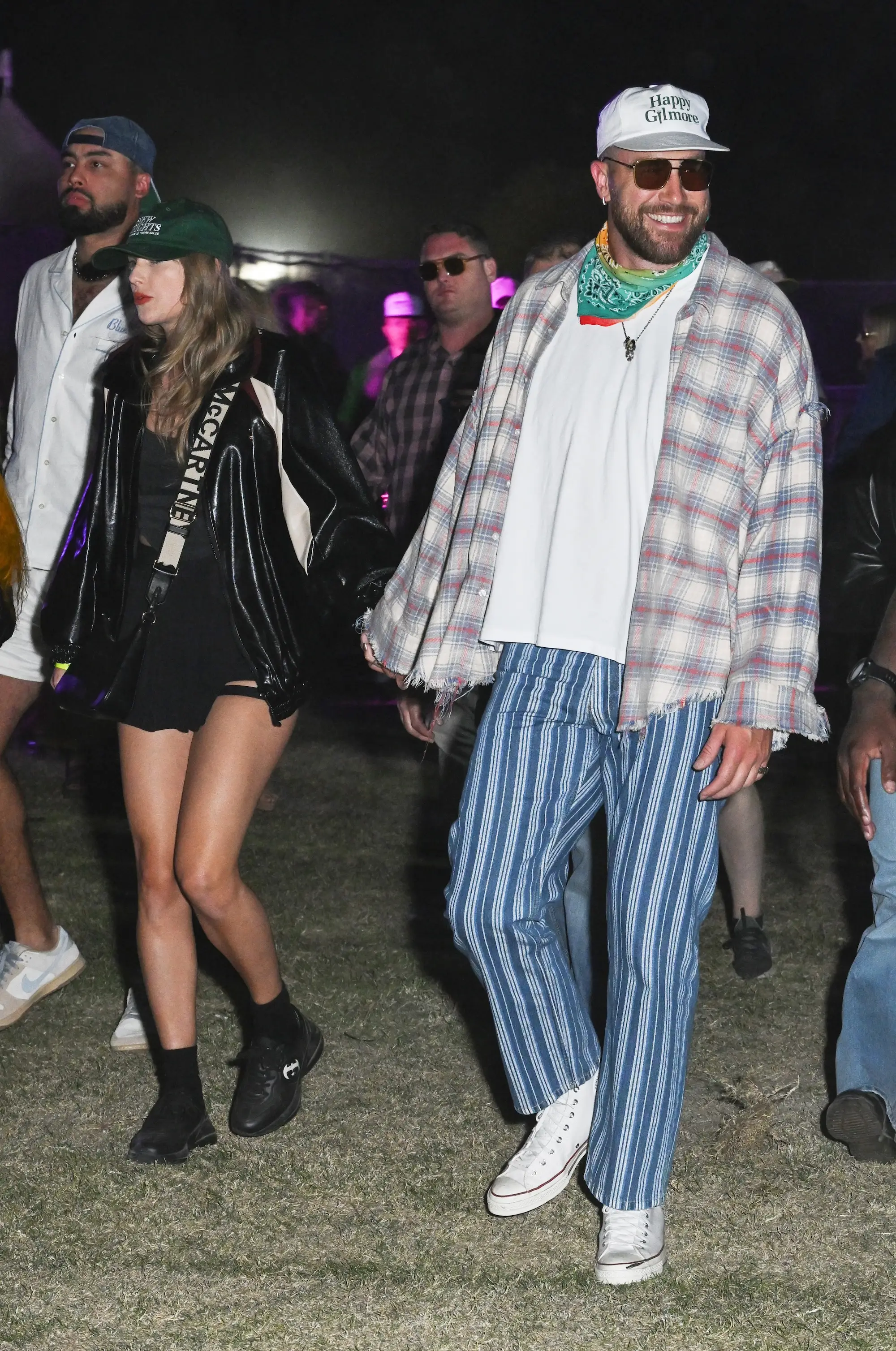 Taylor Swift and Travis Kelce attend Coachella in April 2024.
