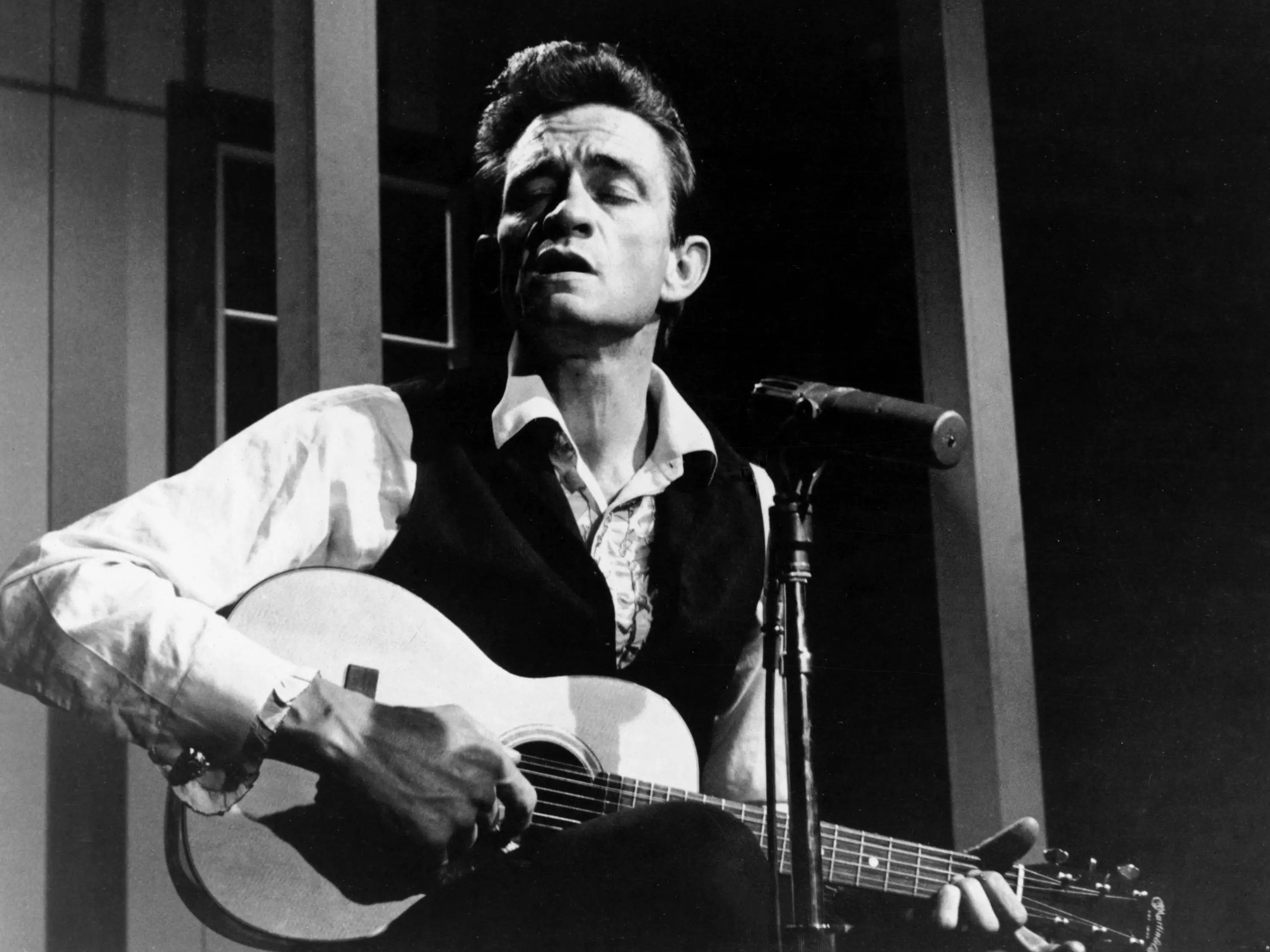 American rock and country singer-songwriter Johnny Cash (1932 - 2003), circa 1965.