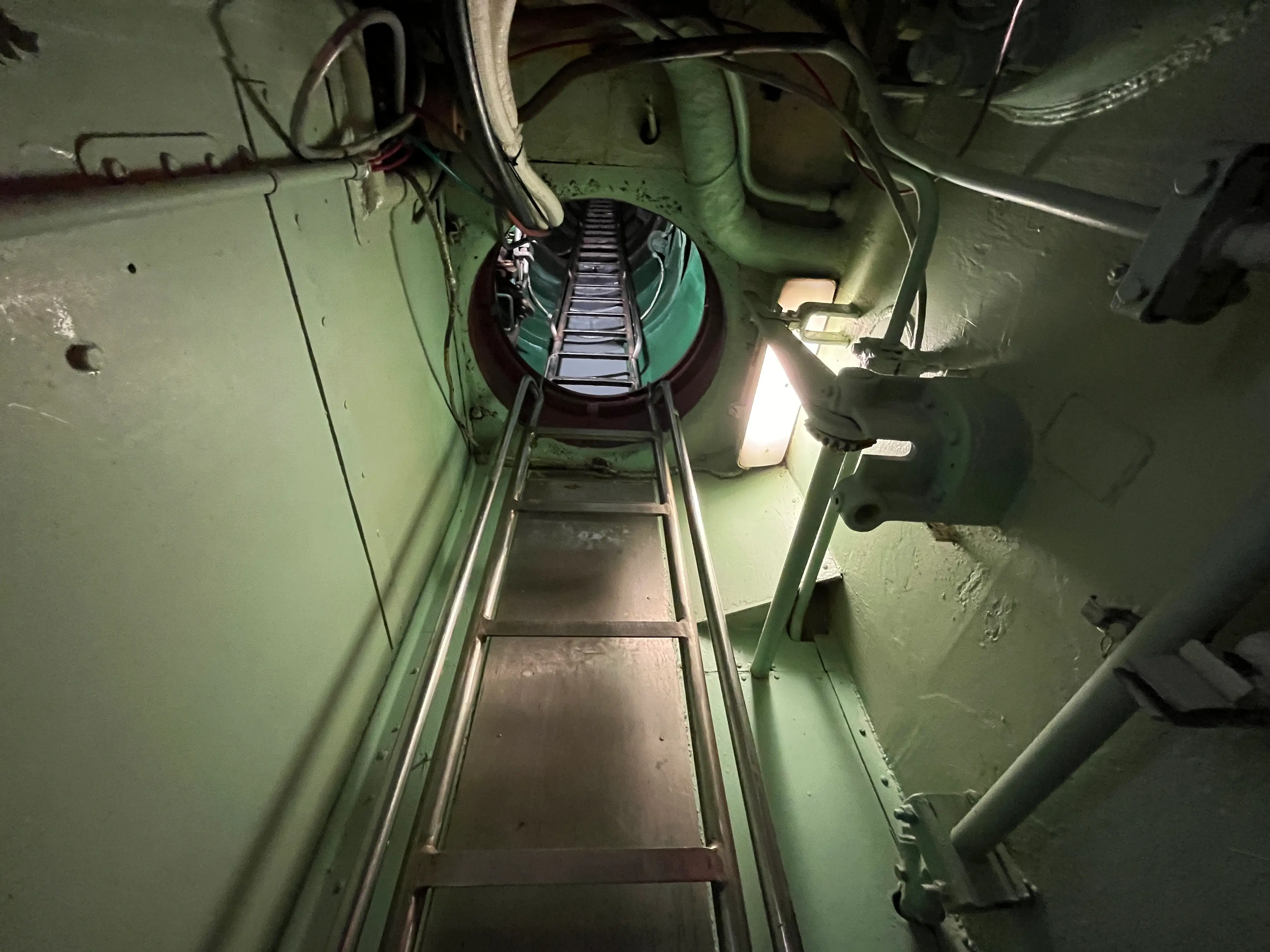 The bridge trunk on the USS Growler submarine.