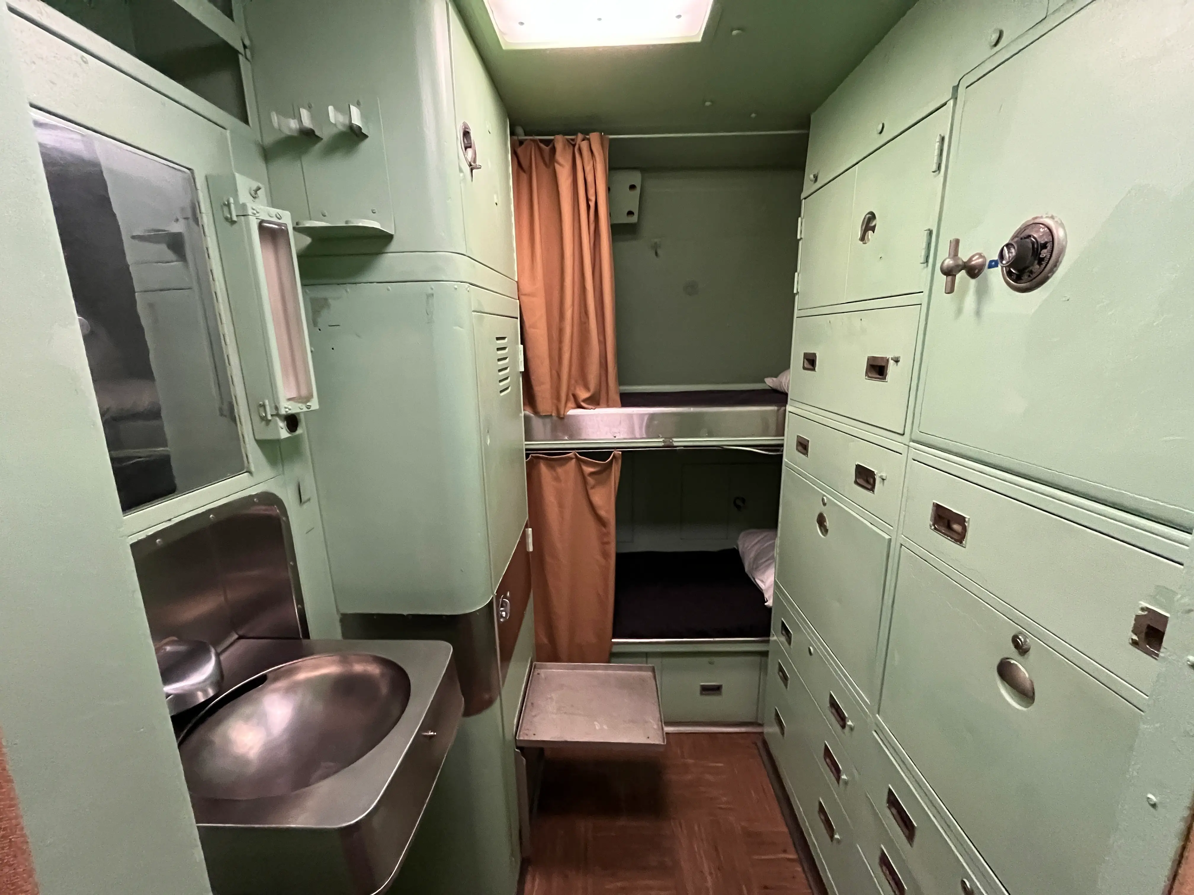 The officers' stateroom on the USS Growler.