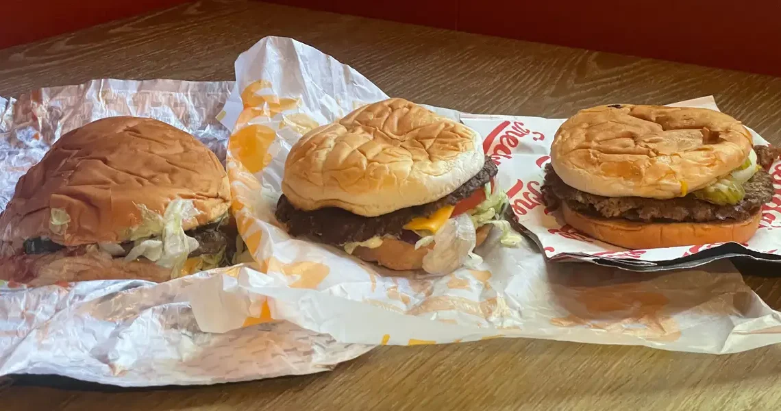 I ordered burgers at Culver’s, Freddy’s, and Sonic. The best was also the cheapest.