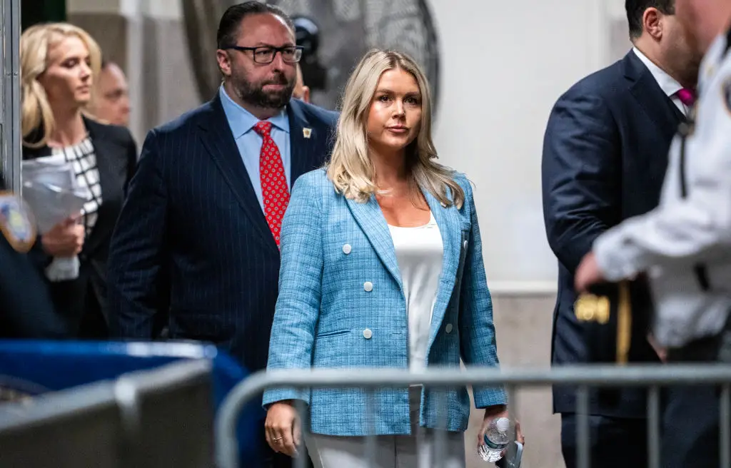 Karoline Leavitt at Manhattan Criminal Court.
