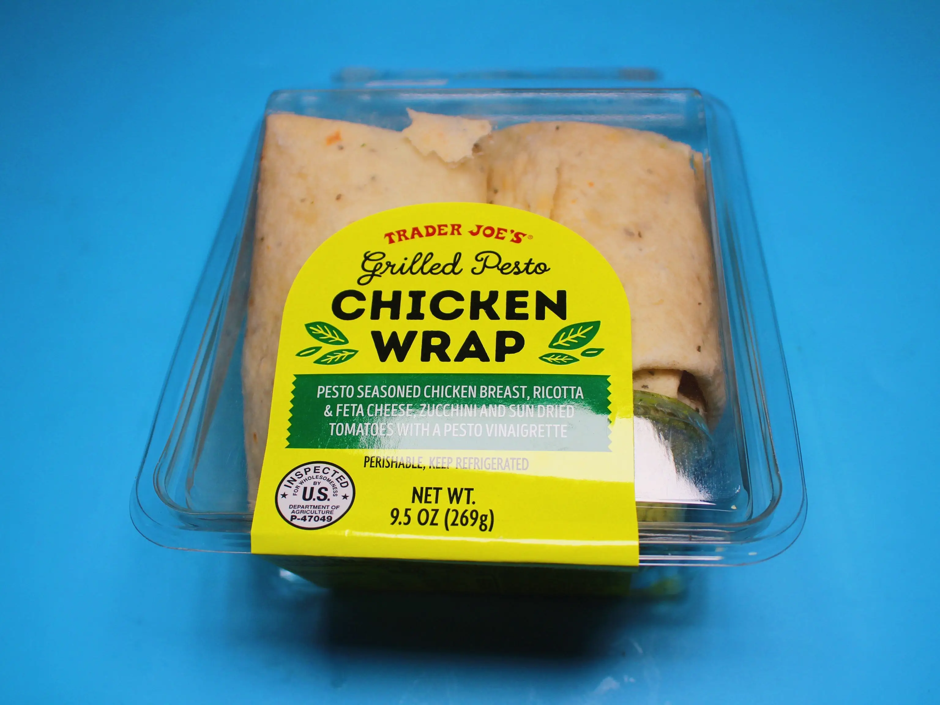 trader joe's chicken pesto wrap