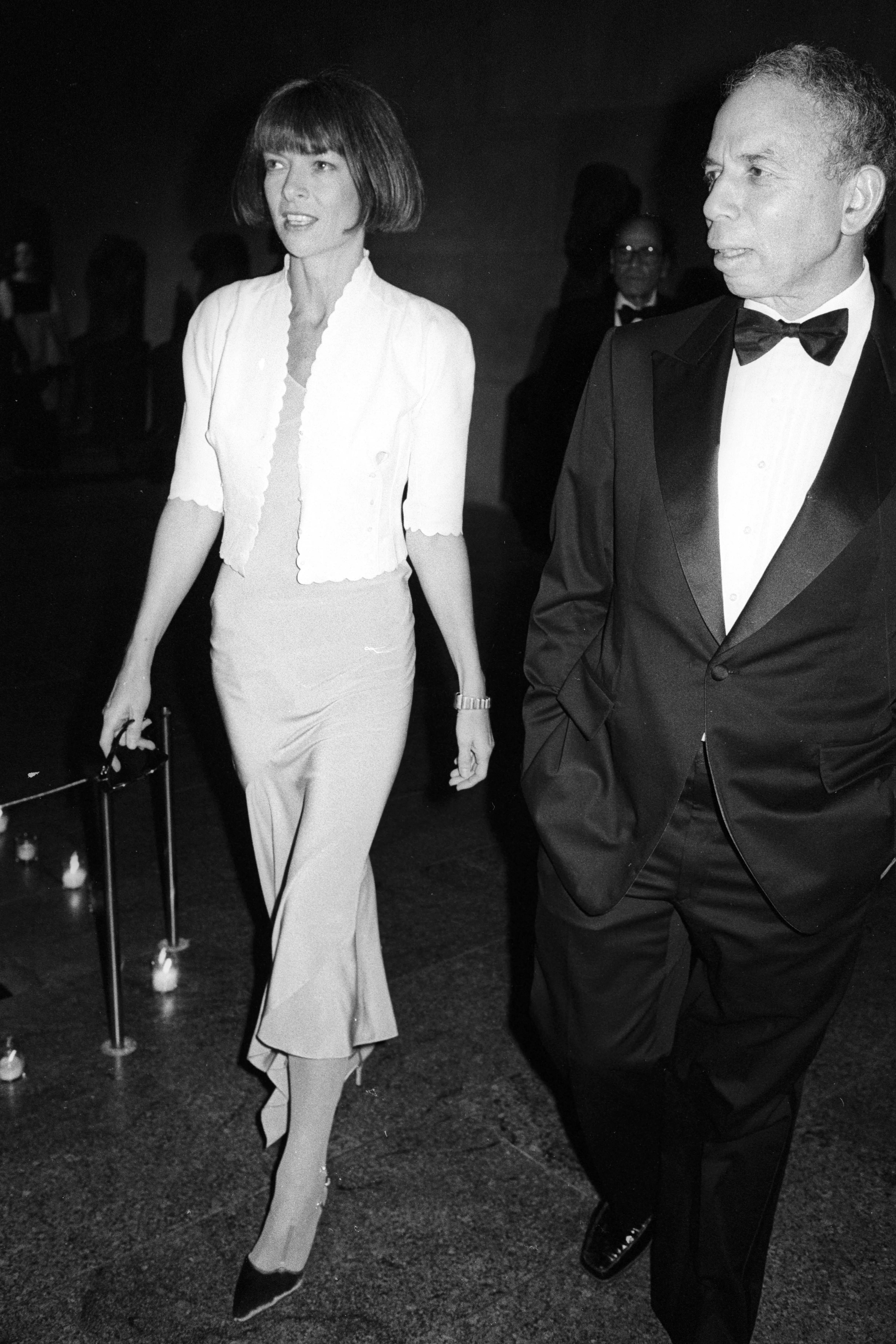 Anna Wintour and Samuel Irving Newhouse, Jr. at the 1993 Met Gala.