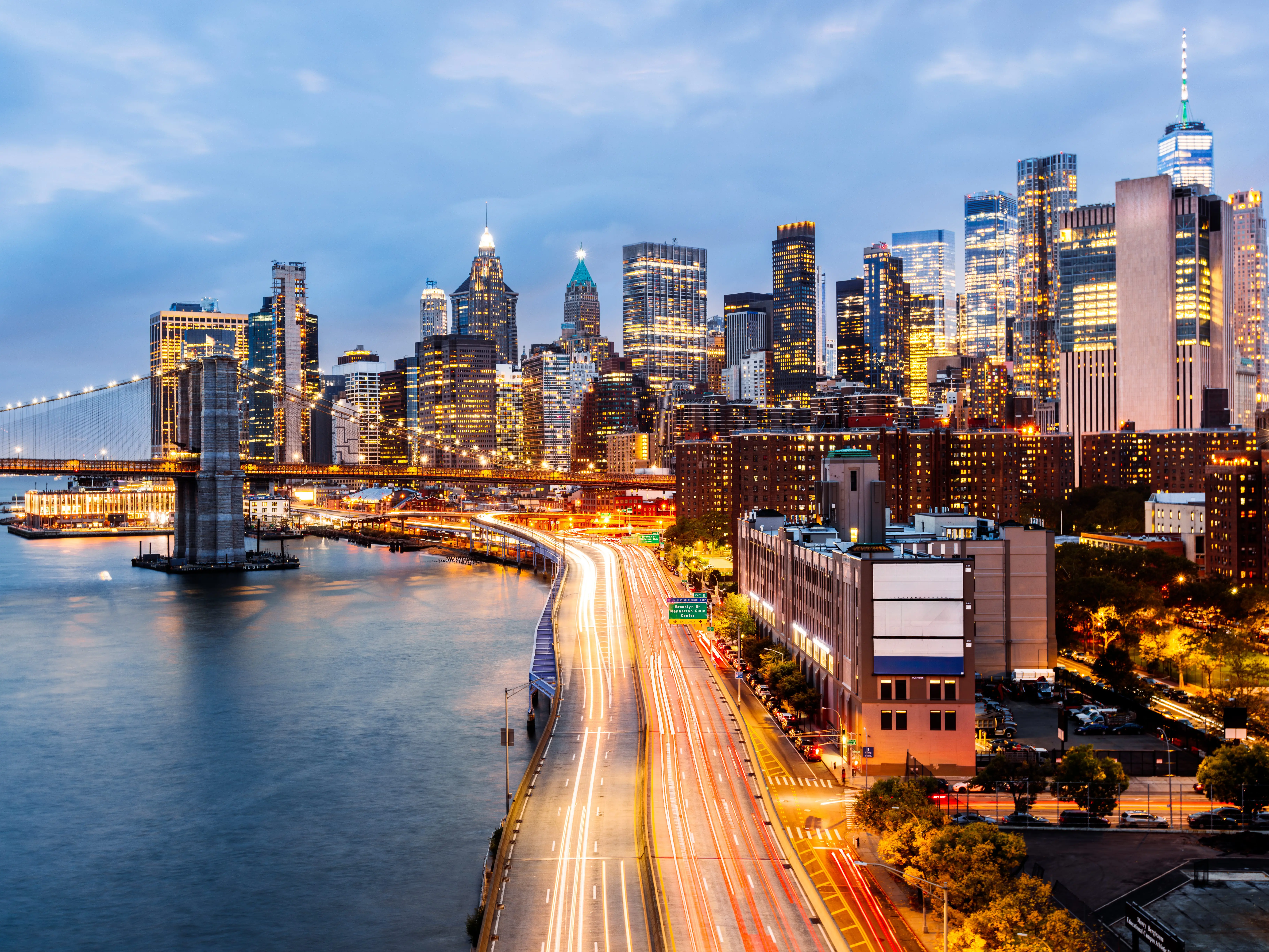 New York skyline.