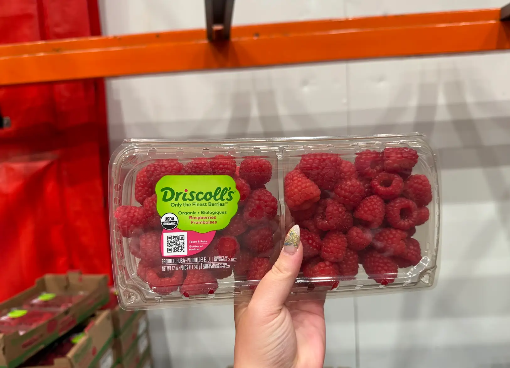 Driscoll's raspberries from Costco.