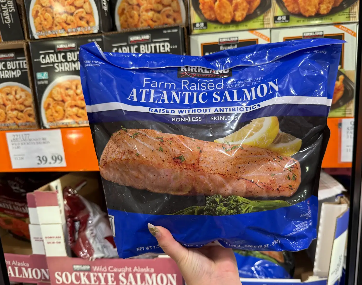 Kirkland Signature Atlantic salmon from Costco.