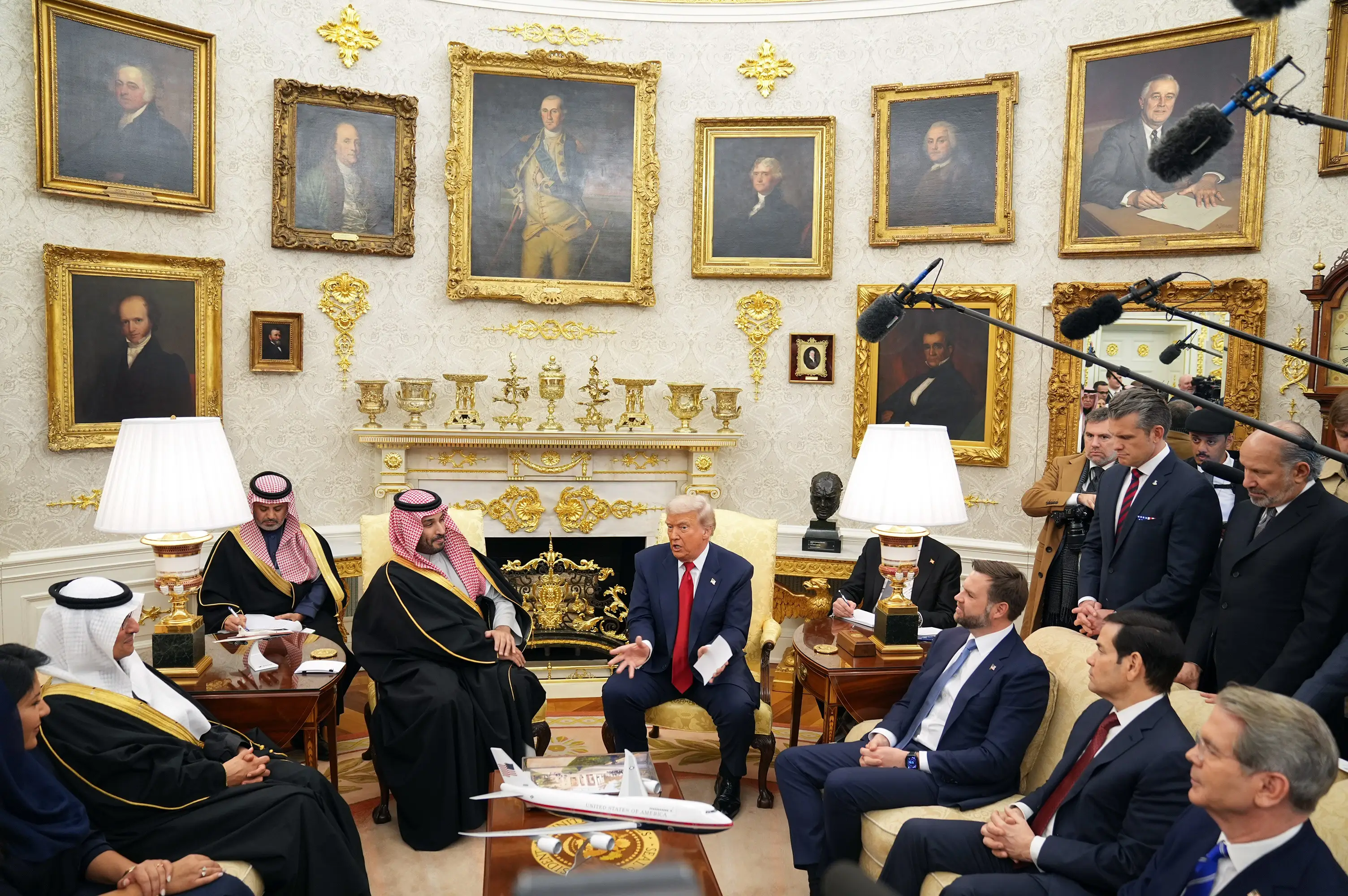 Donald Trump's gold-filled Oval Office.