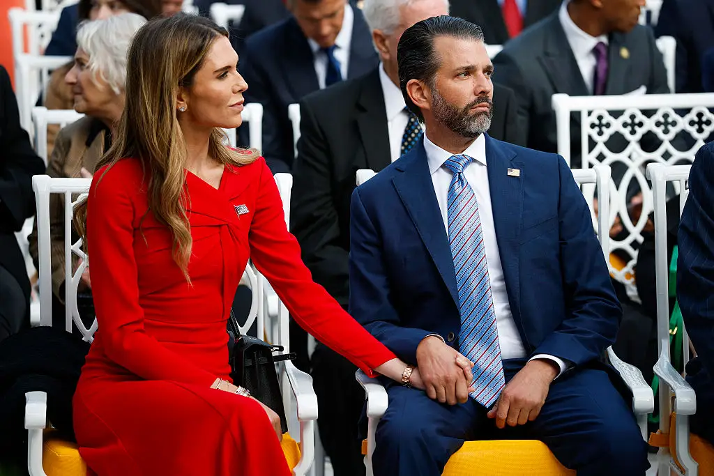 Bettina Anderson and Donald Trump Jr. at the White House Rose Garden.
