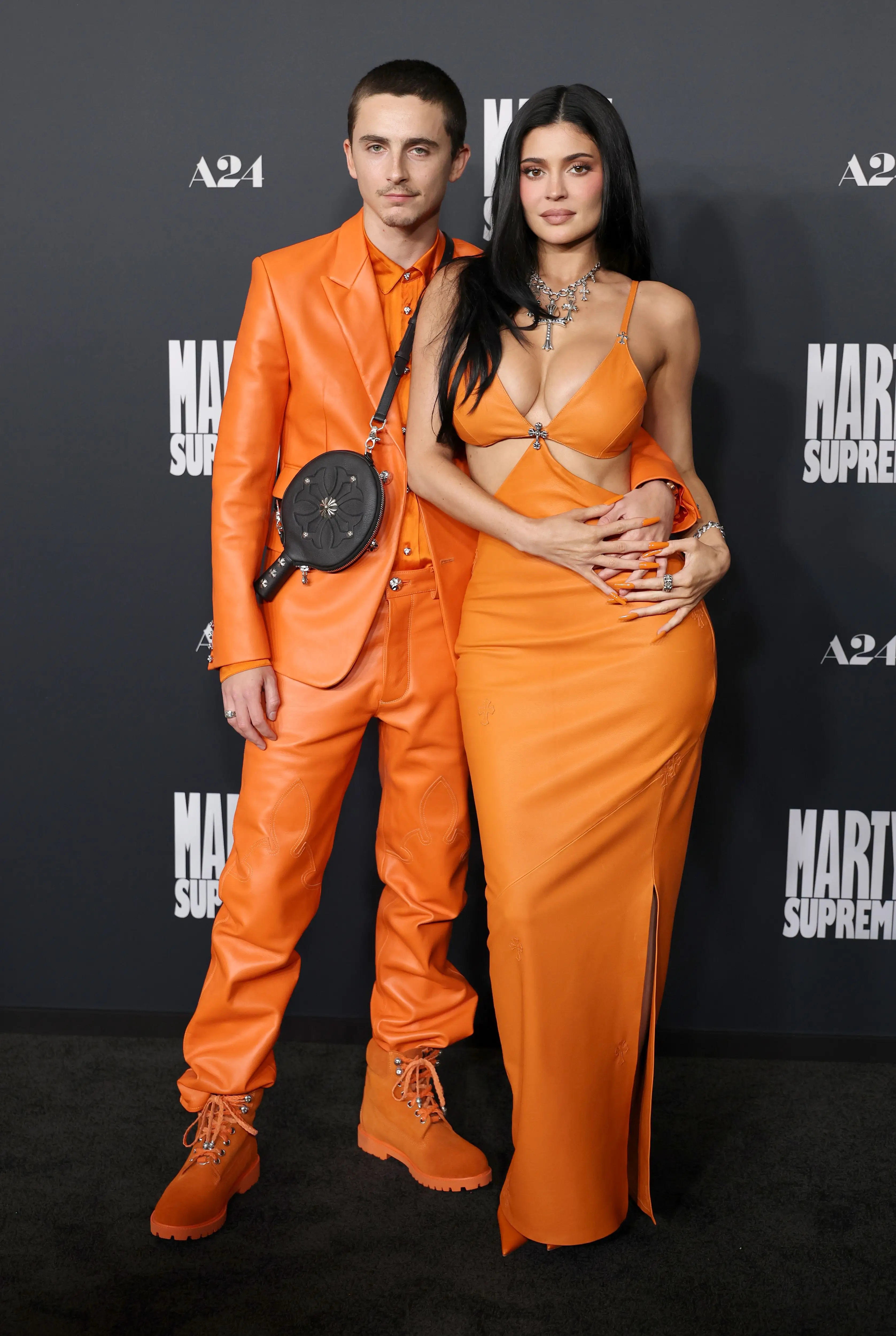 Timothée Chalamet and Kylie Jenner attend the Los Angeles premiere of 