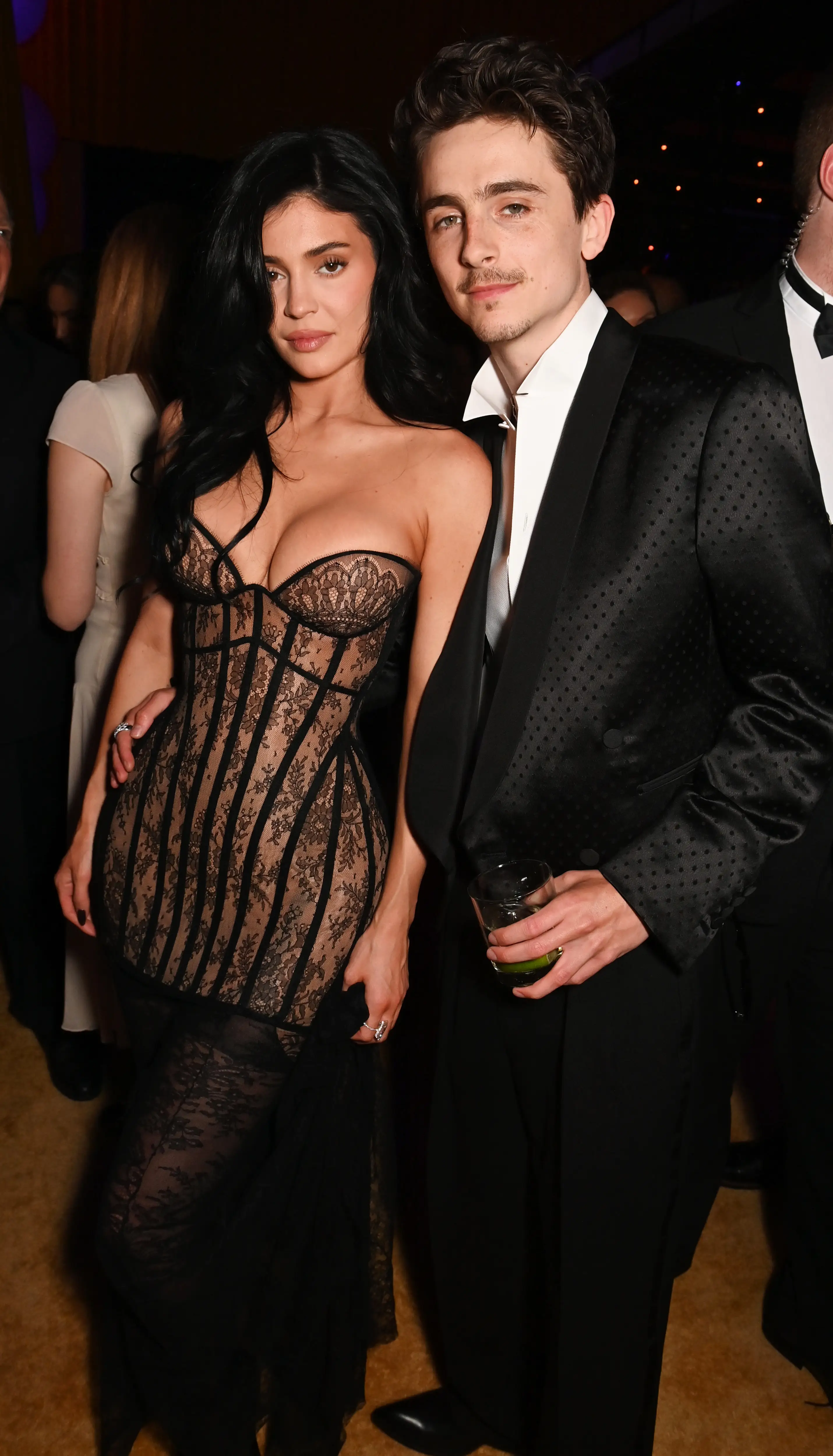 Kylie Jenner and Timothee Chalamet attend the 2025 Vanity Fair Oscar Party in March 2025.