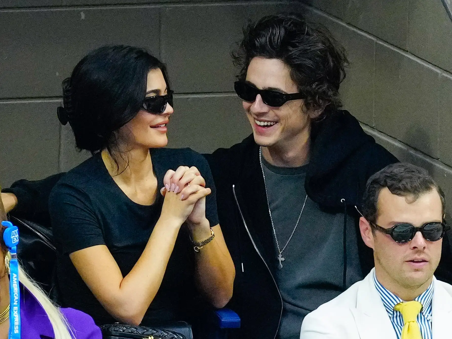 Kylie Jenner and Timothée Chalamet attend the US Open in September 2023.