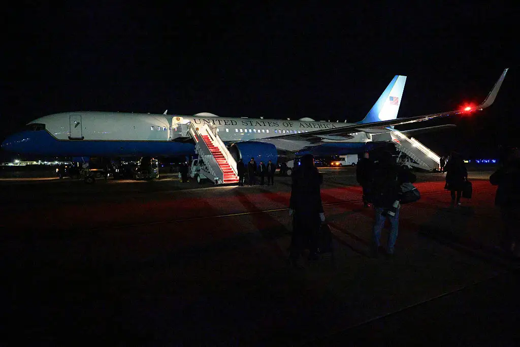 A replacement Air Force One at Joint Base Andrews in Maryland.