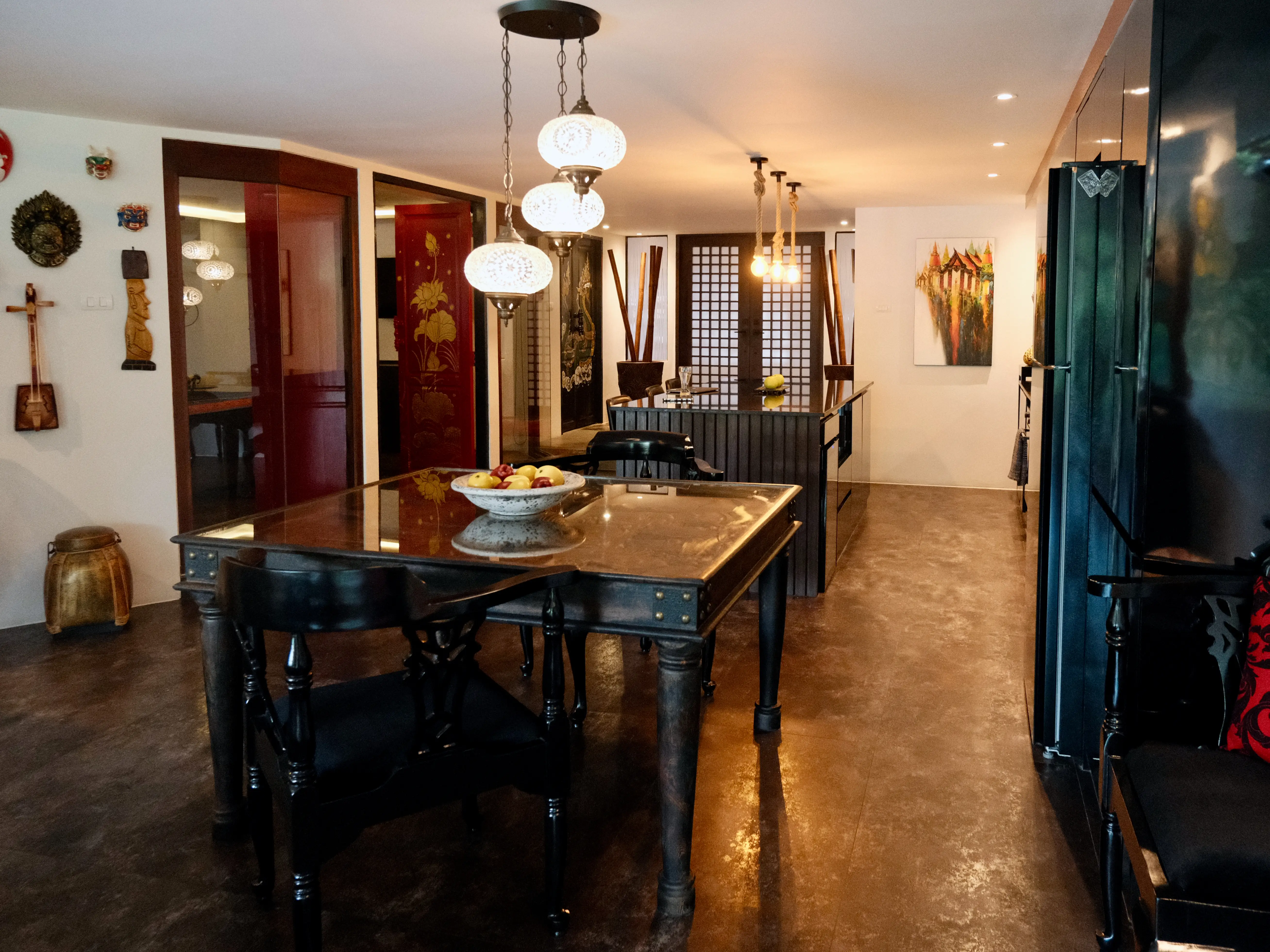 The living area.
