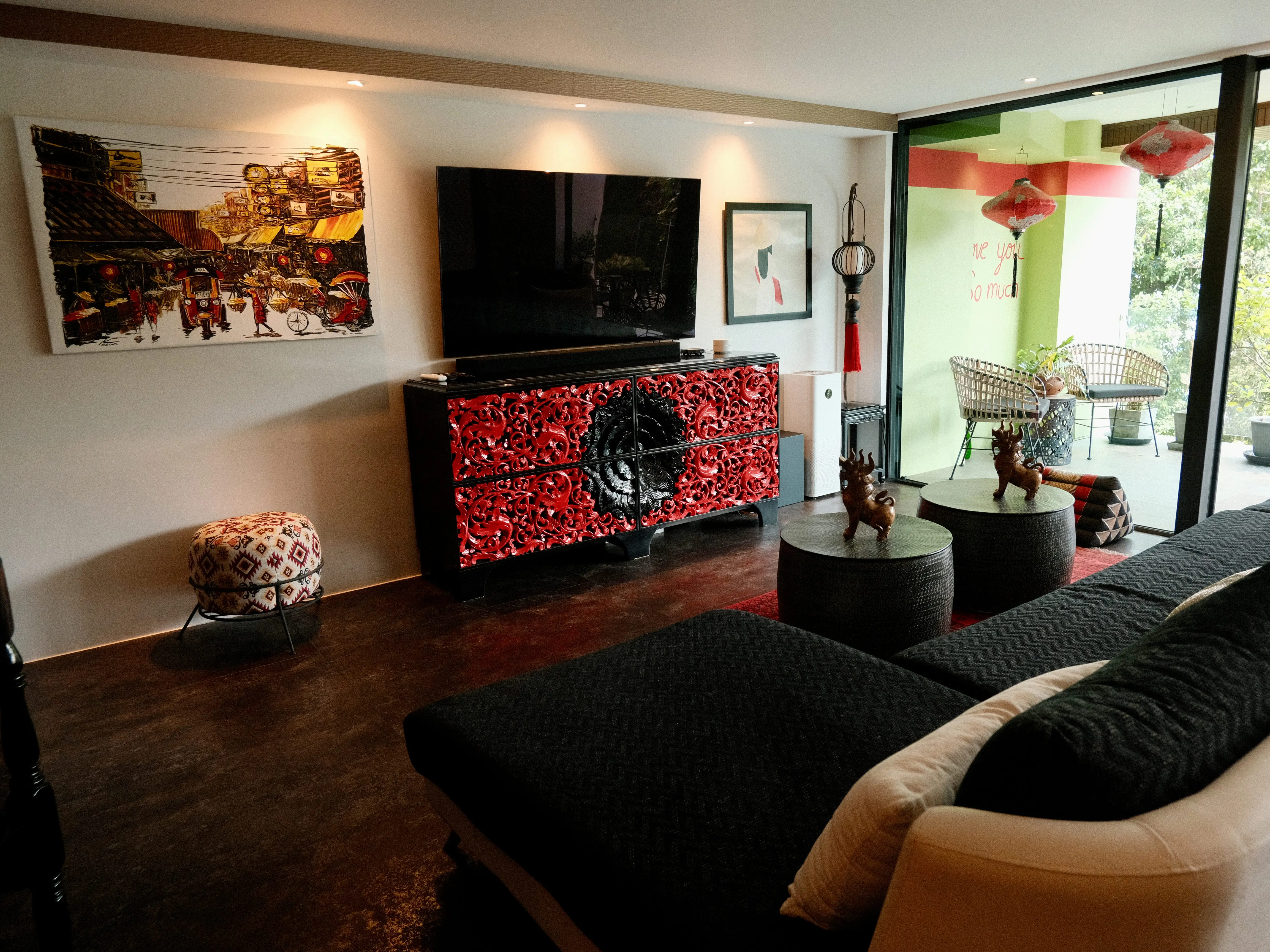 The living area.