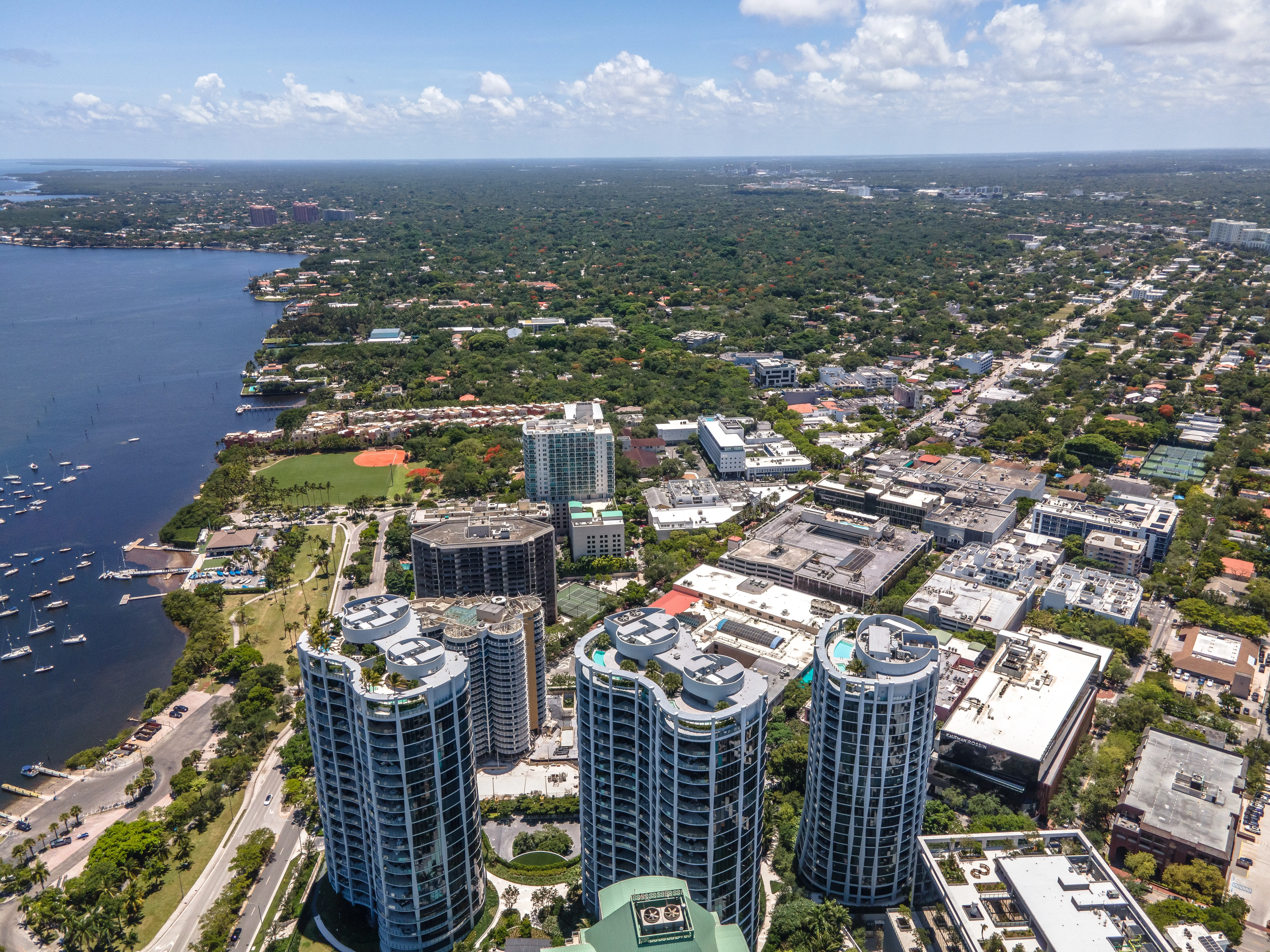 Coconut Grove Miami aerial