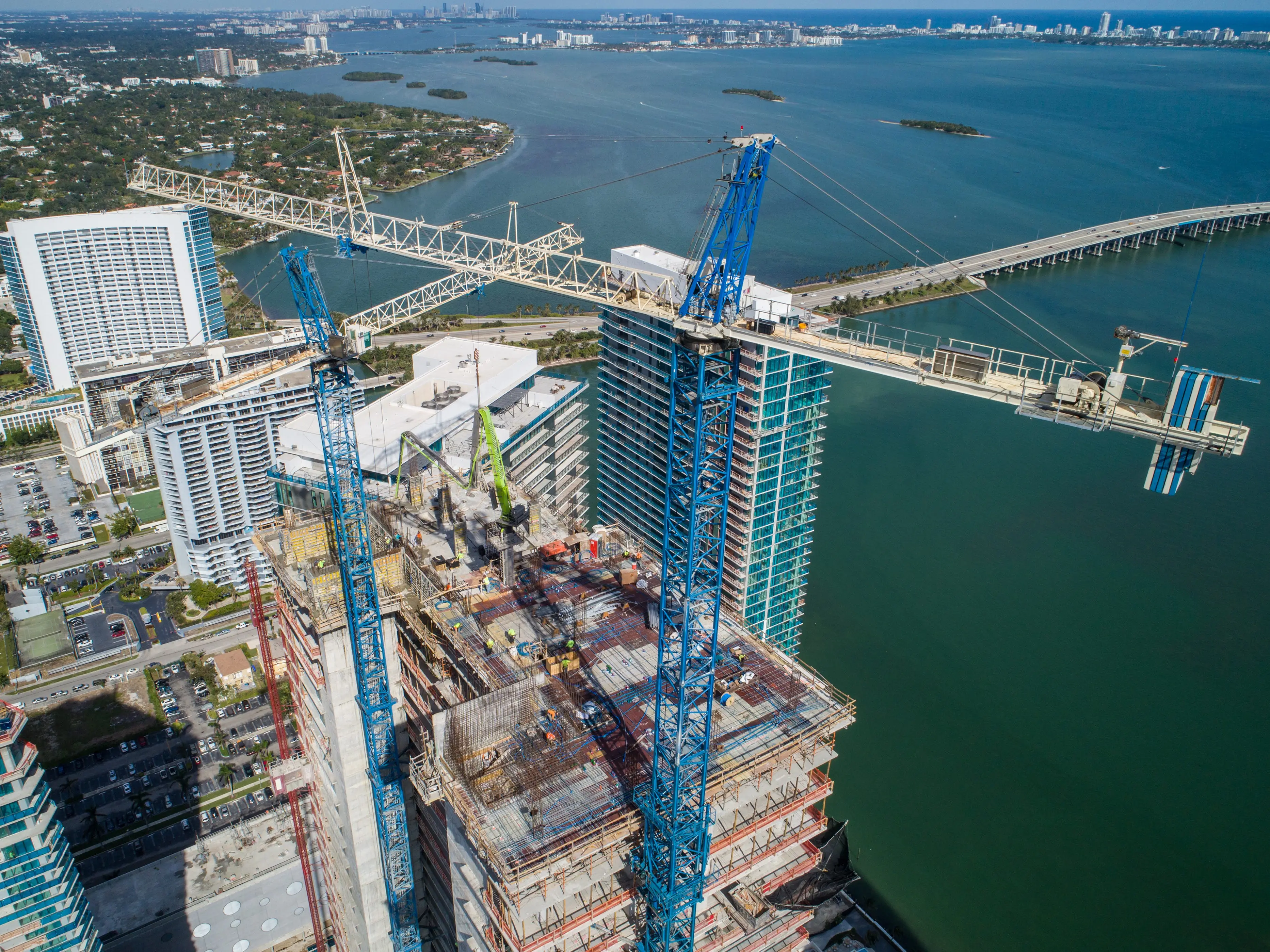Buildings under contruction in Miami, Florida
