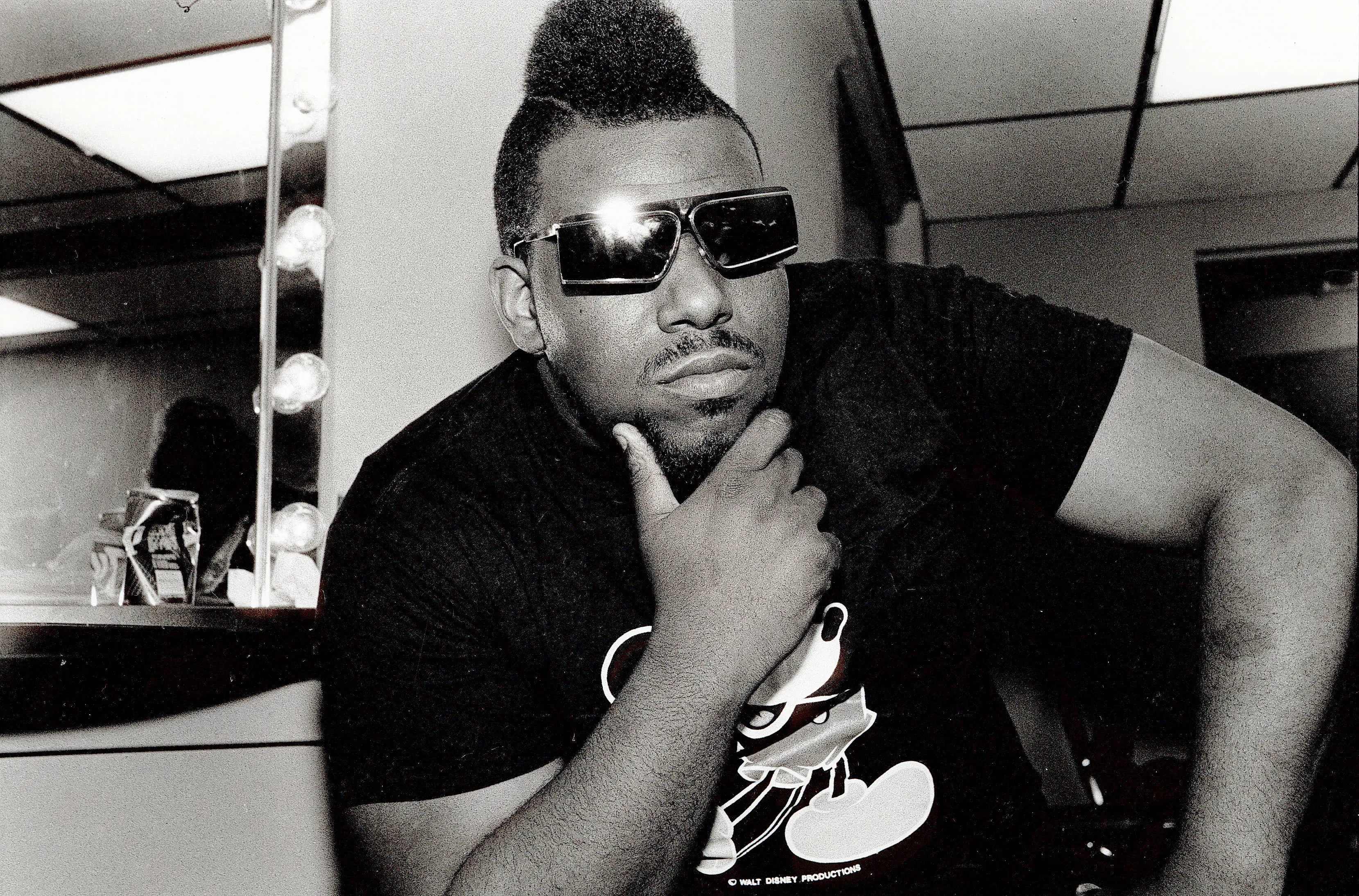 Afrika Bambaataa wearing sunglasses
