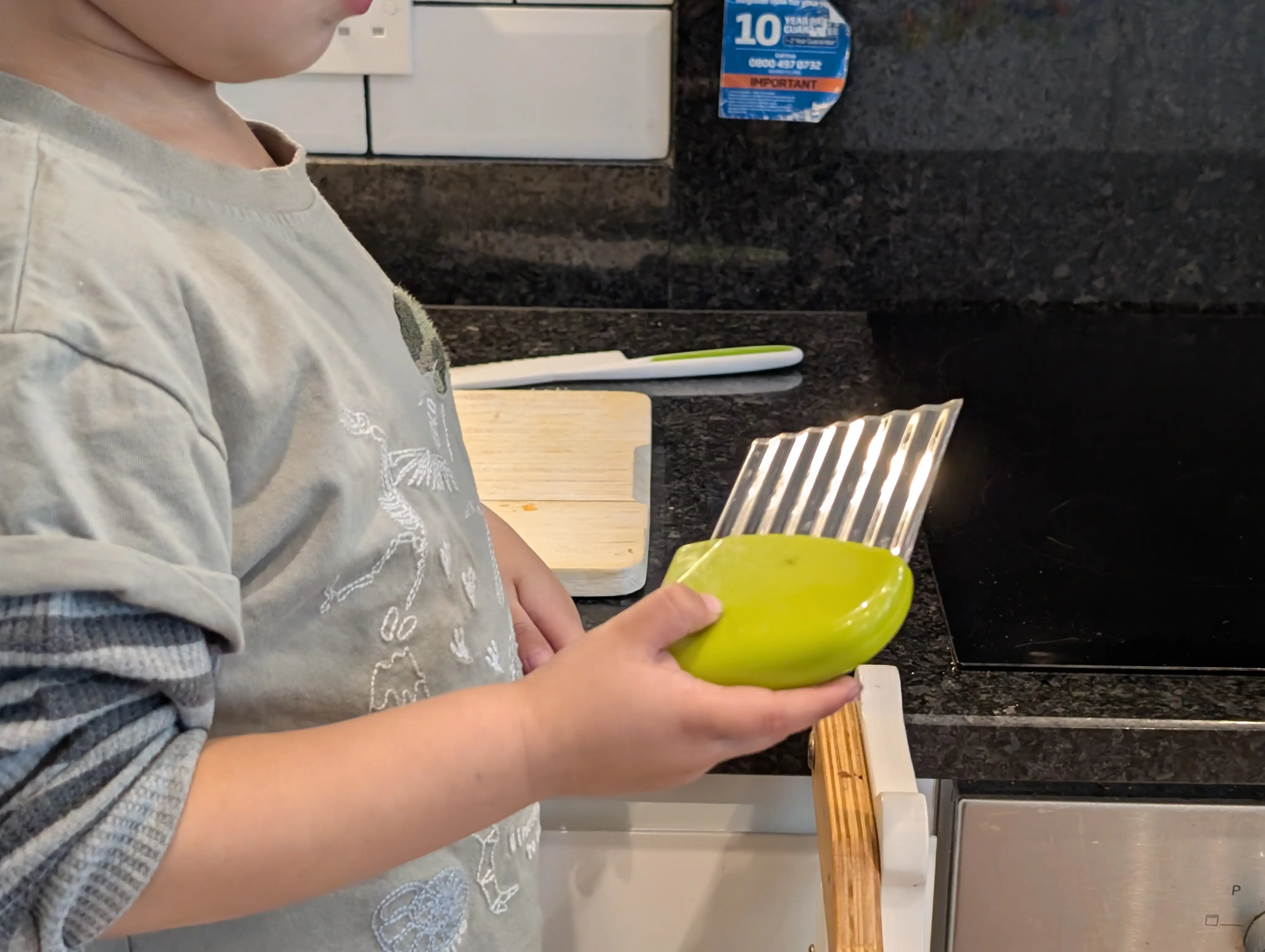 Child with utensile