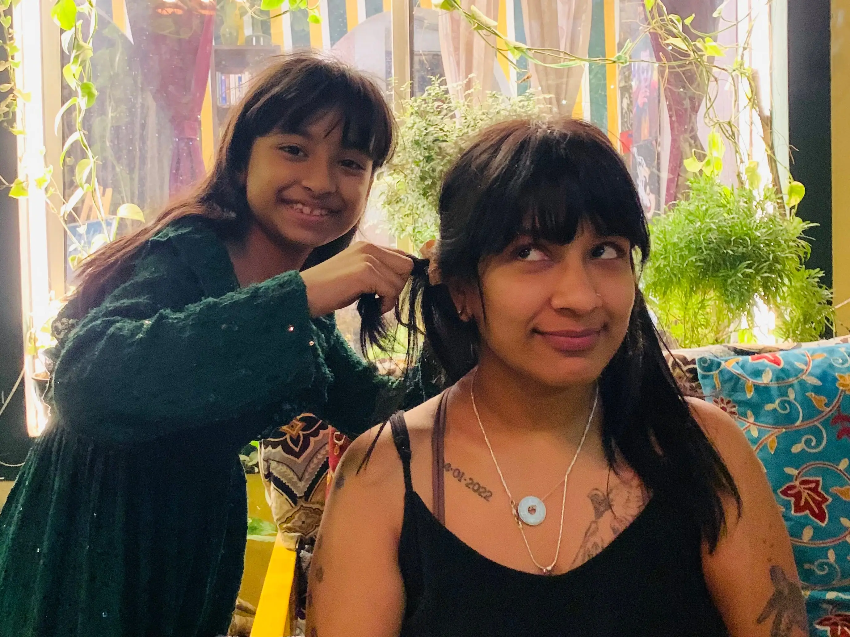 Amrisha Agarwal and her daughter Lavenia.