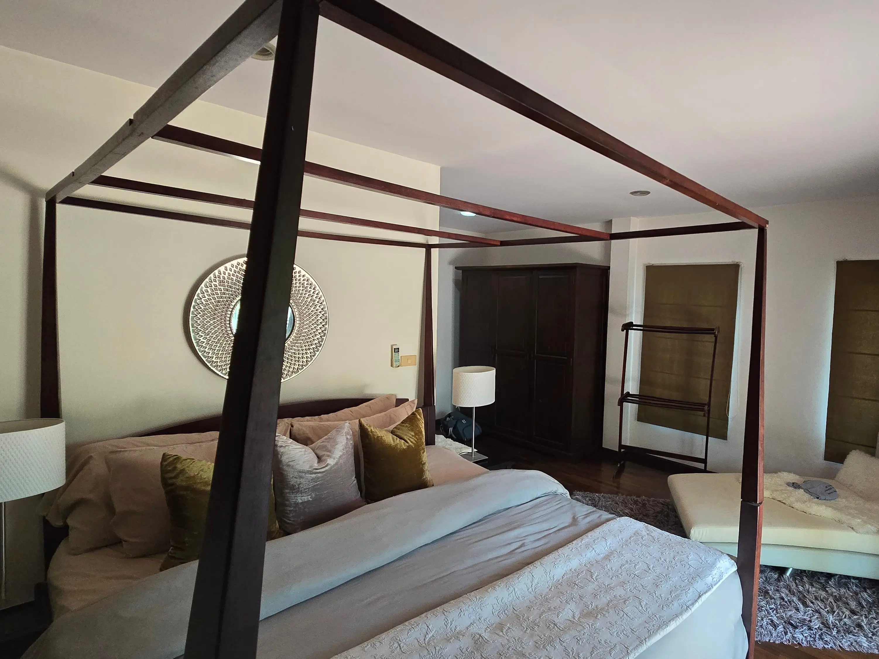 The bedroom.