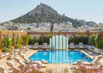 I stayed at the most famous hotel in Athens. Its rooftop restaurant with Acropolis views can’t be missed, even if you’re not a guest.