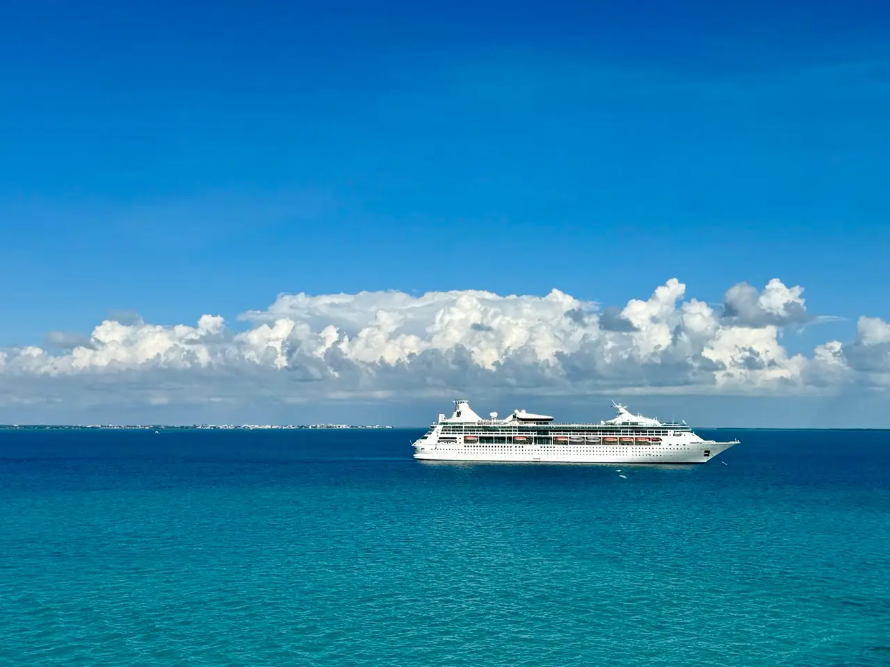 cruise ship at sea
