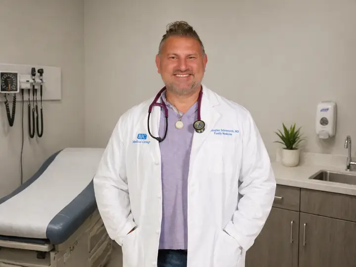 A doctor wearing a stethoscope