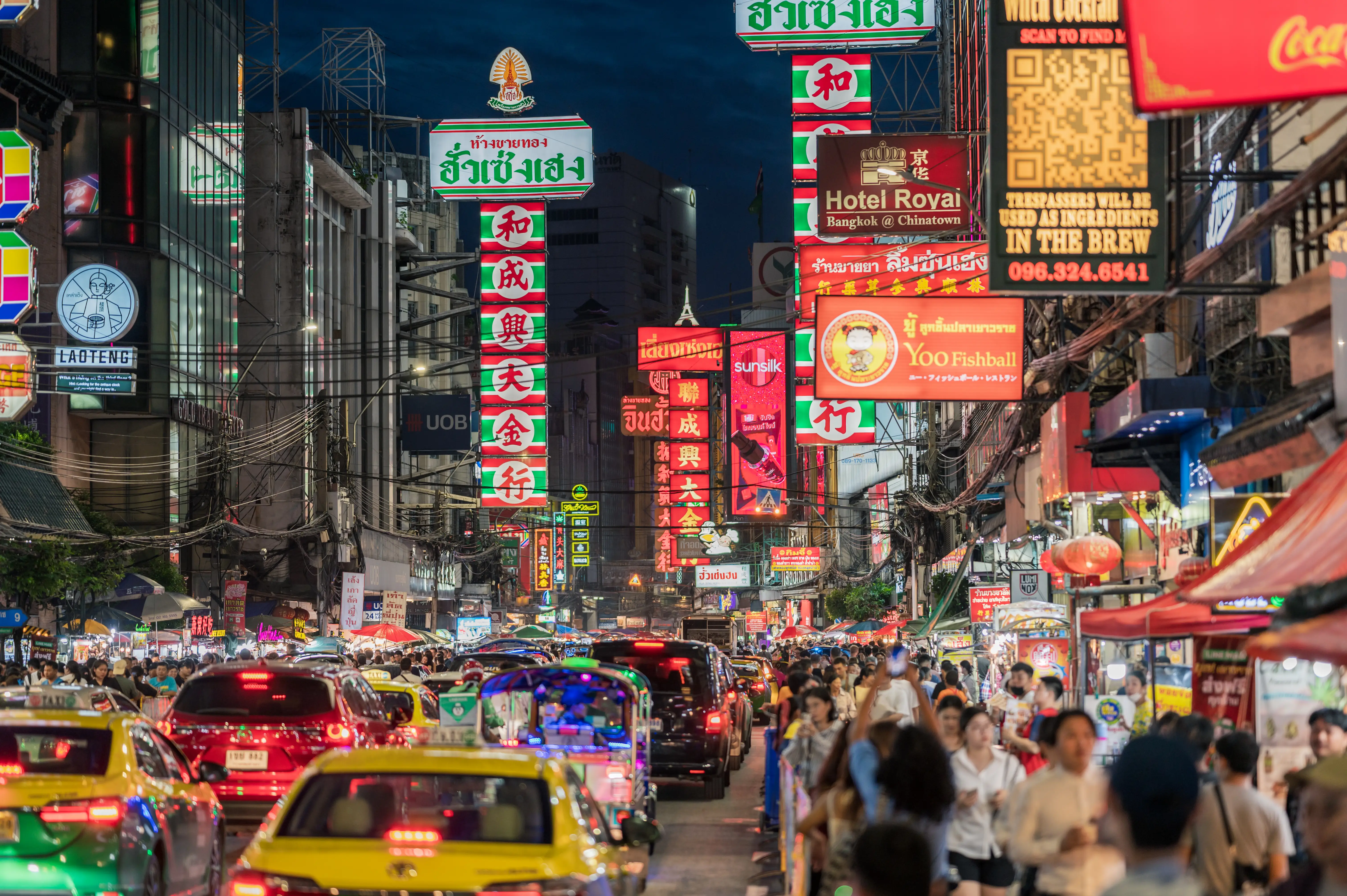 A busy street in Bangkok.