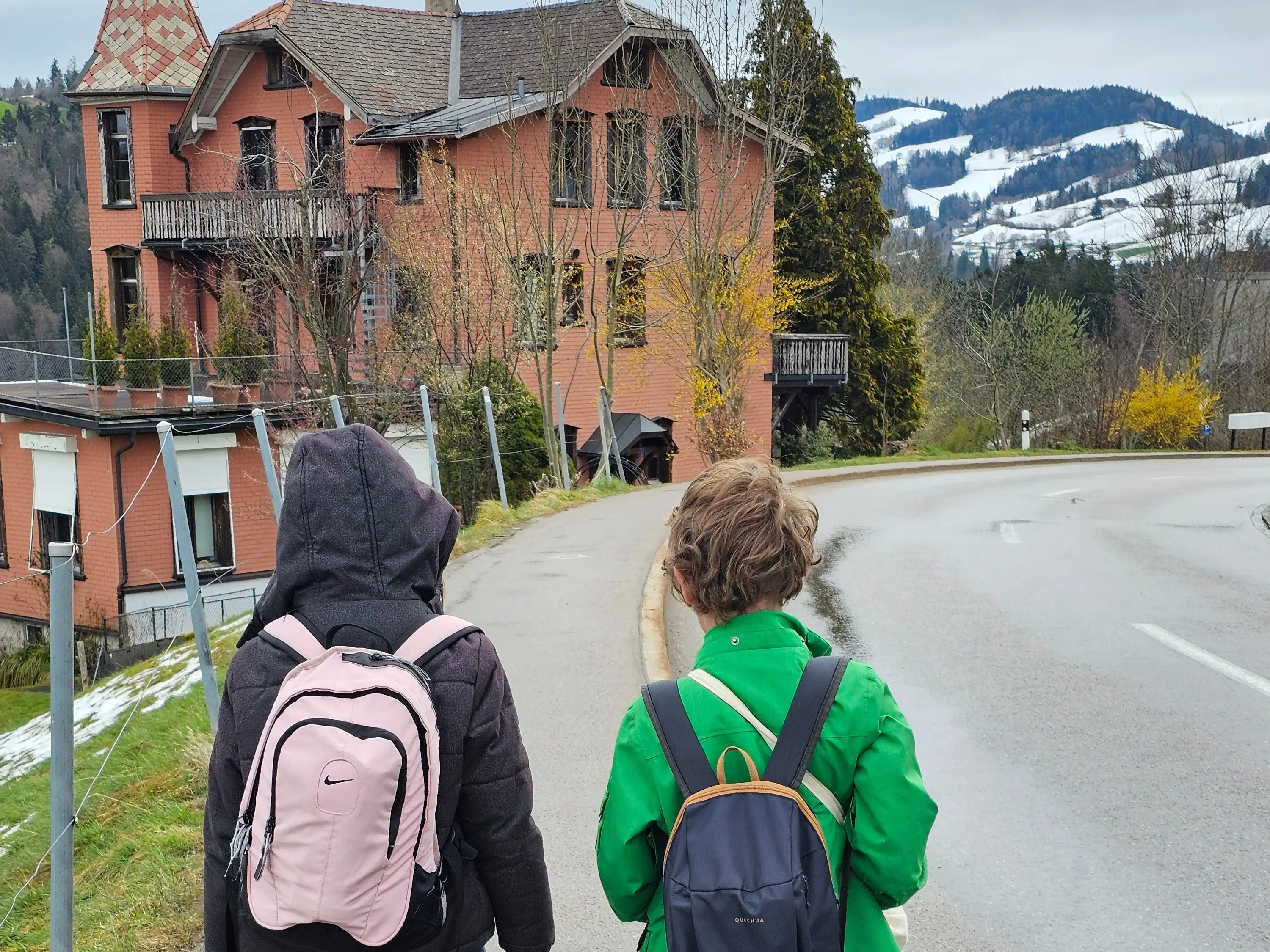 Kids walking alone