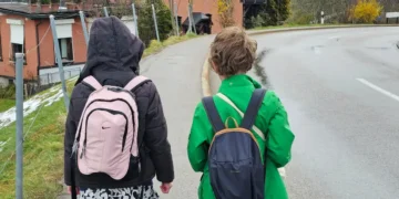 I’m an American raising 2 kids in Switzerland. They started walking to school without me when they were in kindergarten.