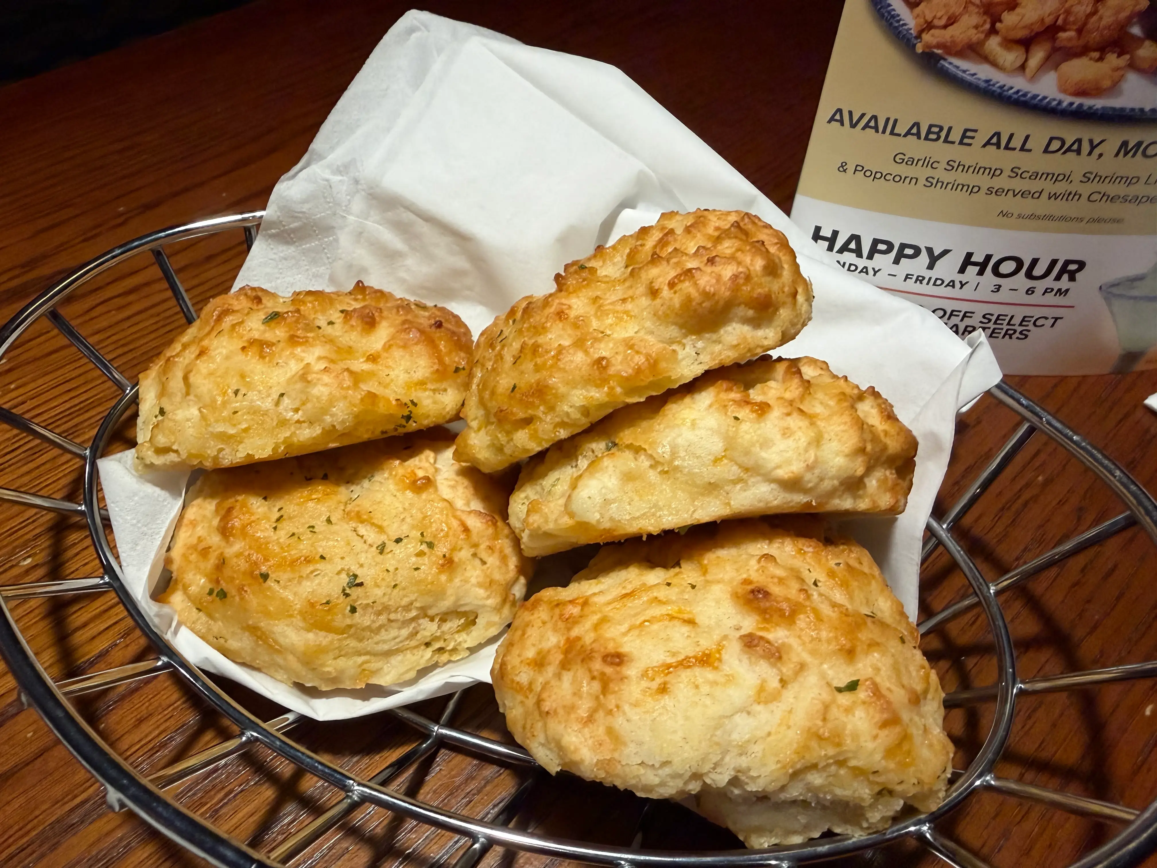 Cheddar bay biscuits at Red Lobster
