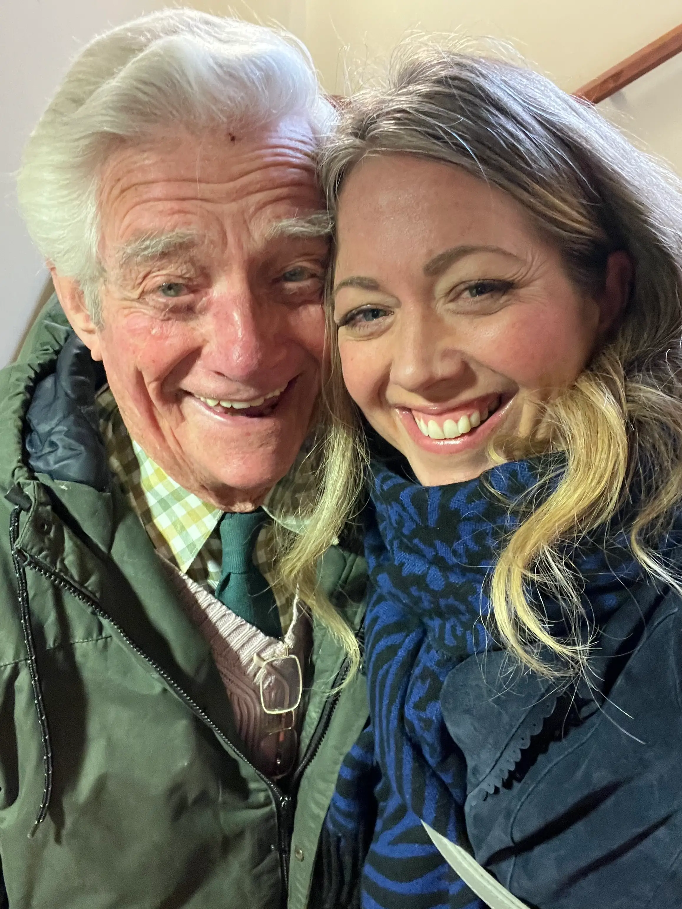 Naomi Holbrook and her 92-year-old father.