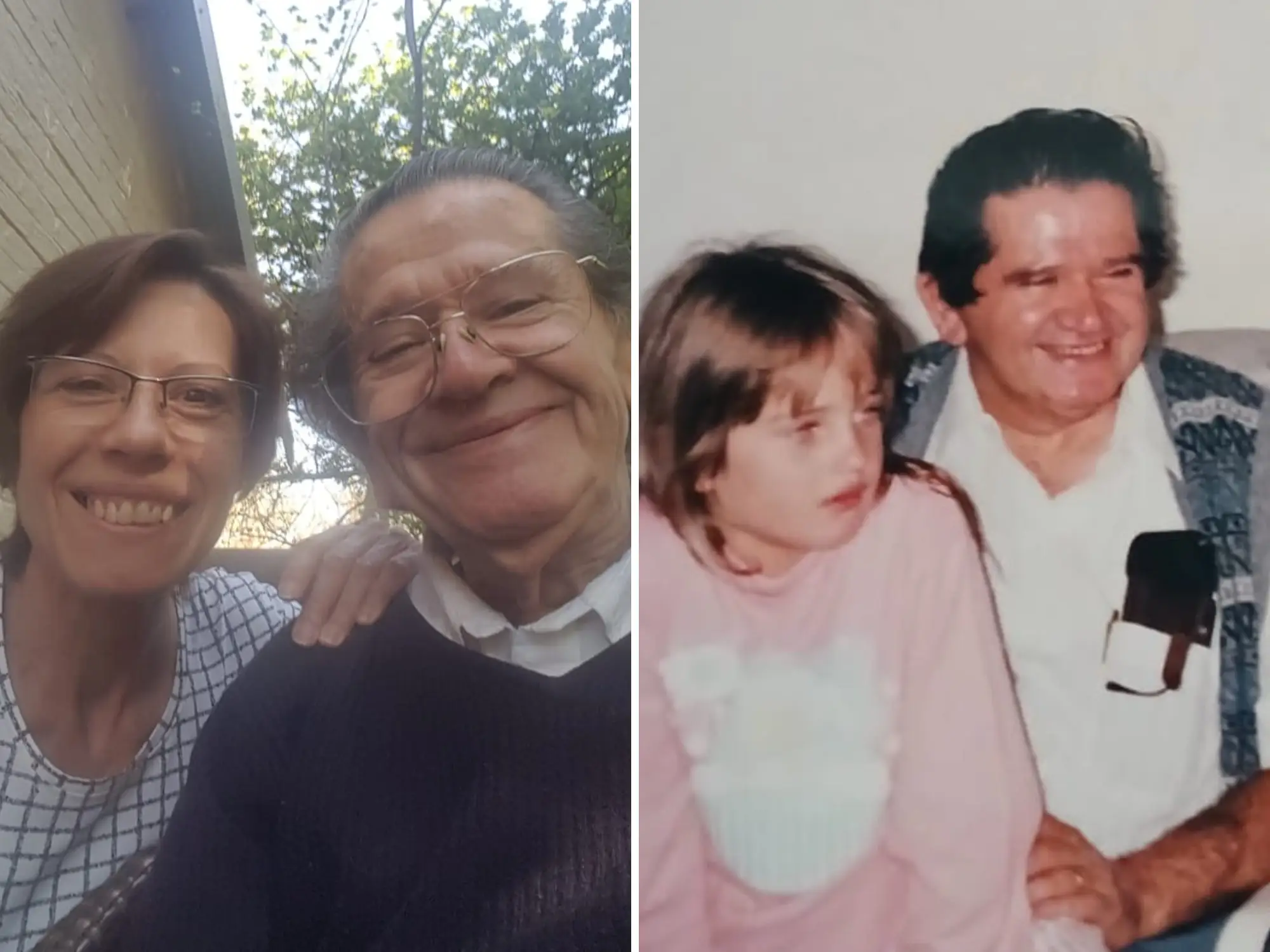 Woman with grandfather
