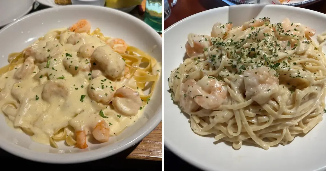 I ordered the same meal at Olive Garden and Red Lobster, and the winning chain had slightly lower prices