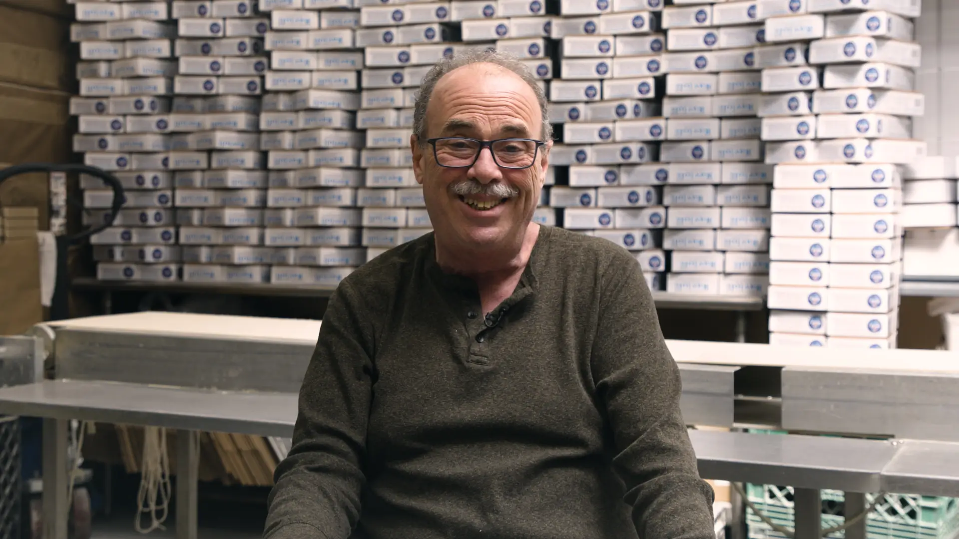 George Joseph Switzer III in his pasta shop in Brooklyn.
