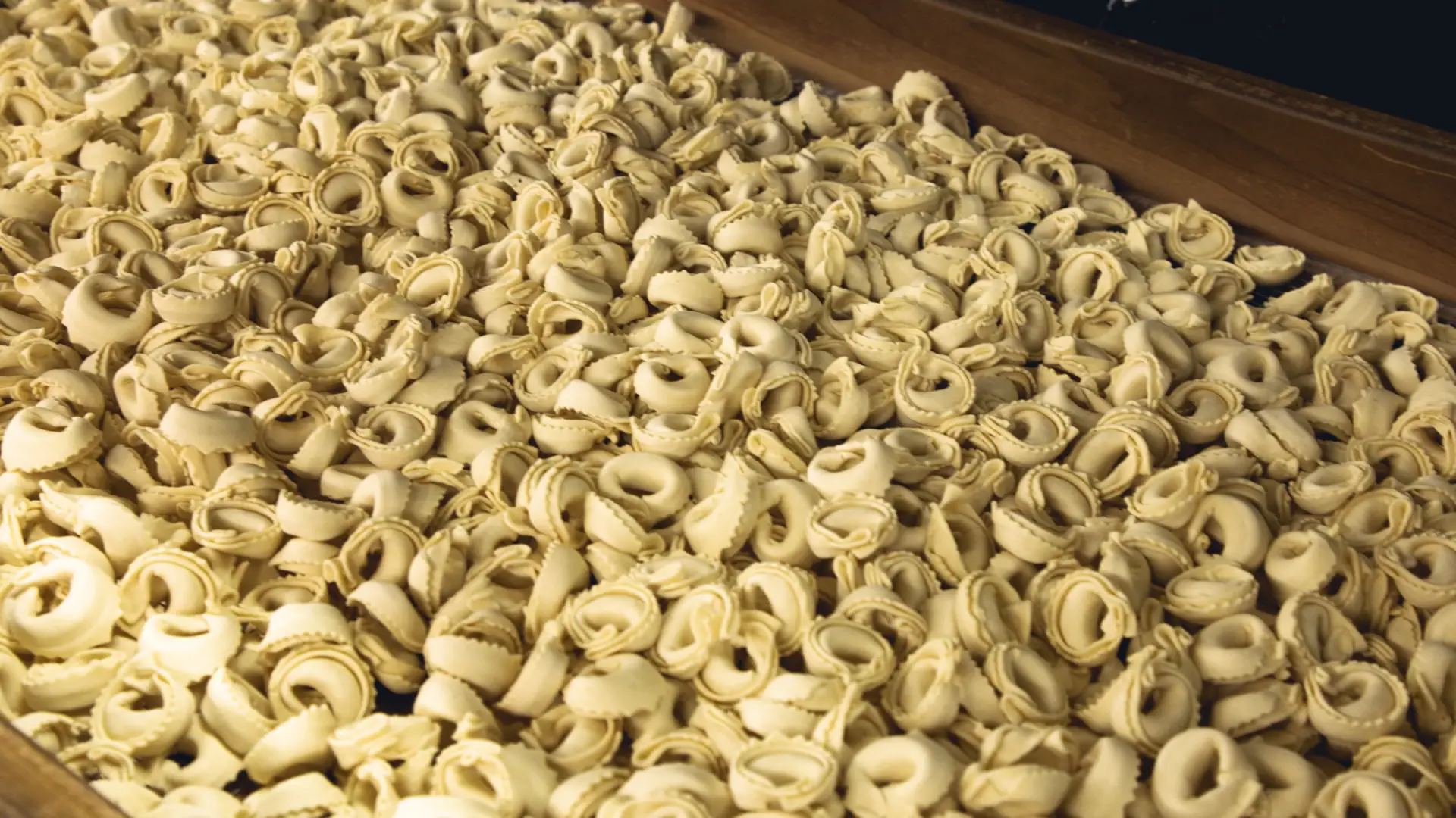 Handmade tortellini.