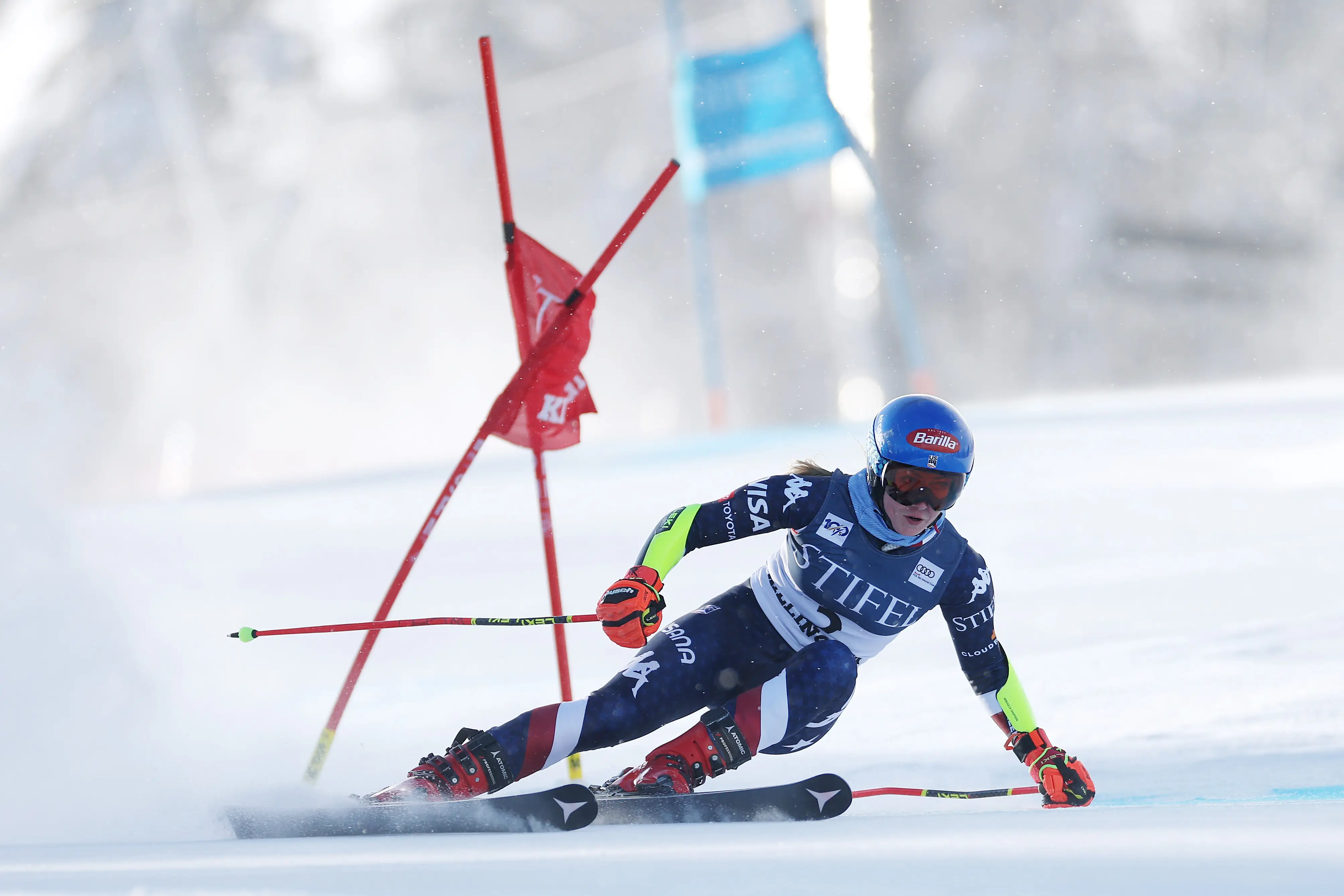 Mikaela Shiffrin racing