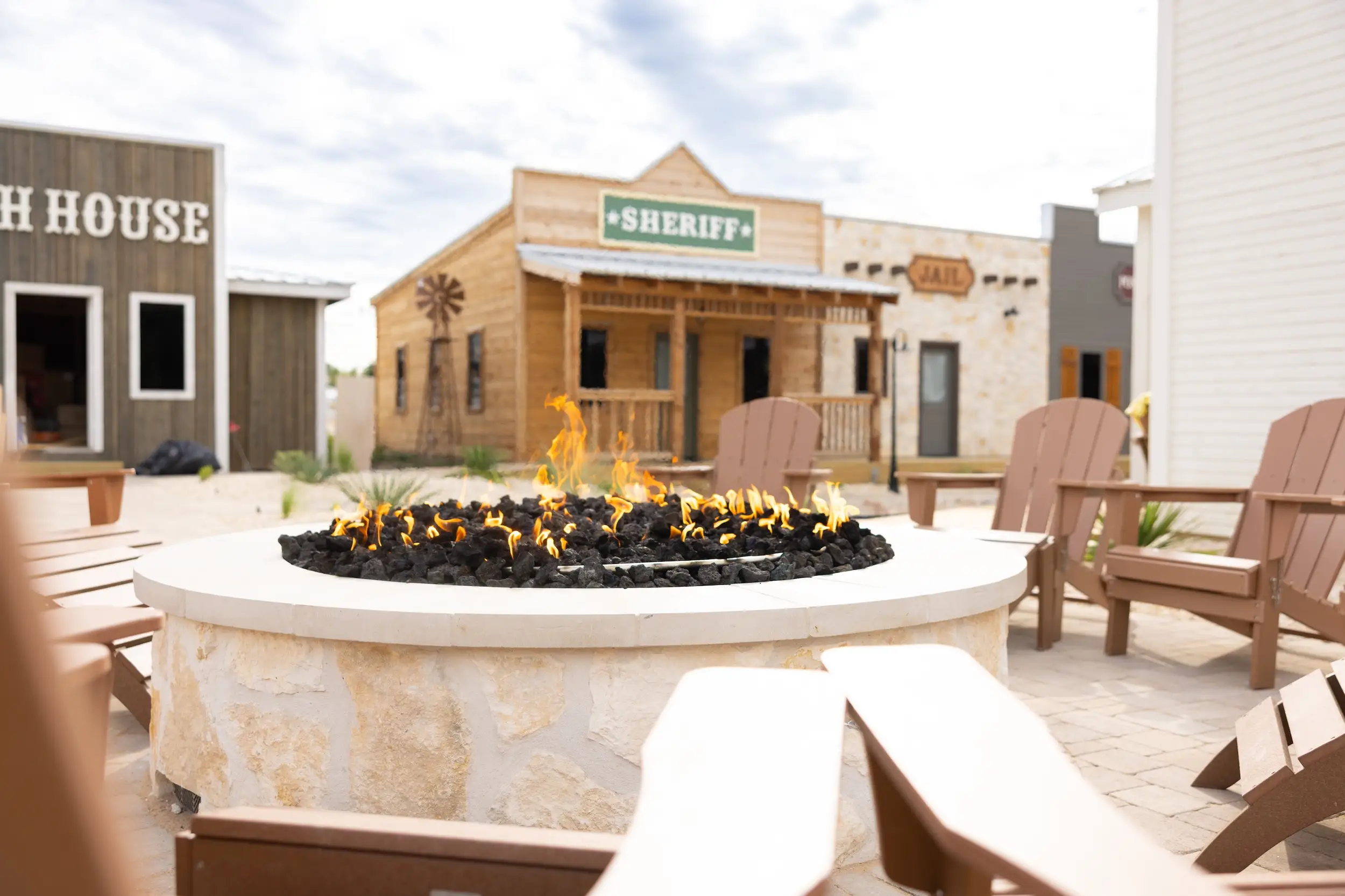 A faux town on a Texas ranch.
