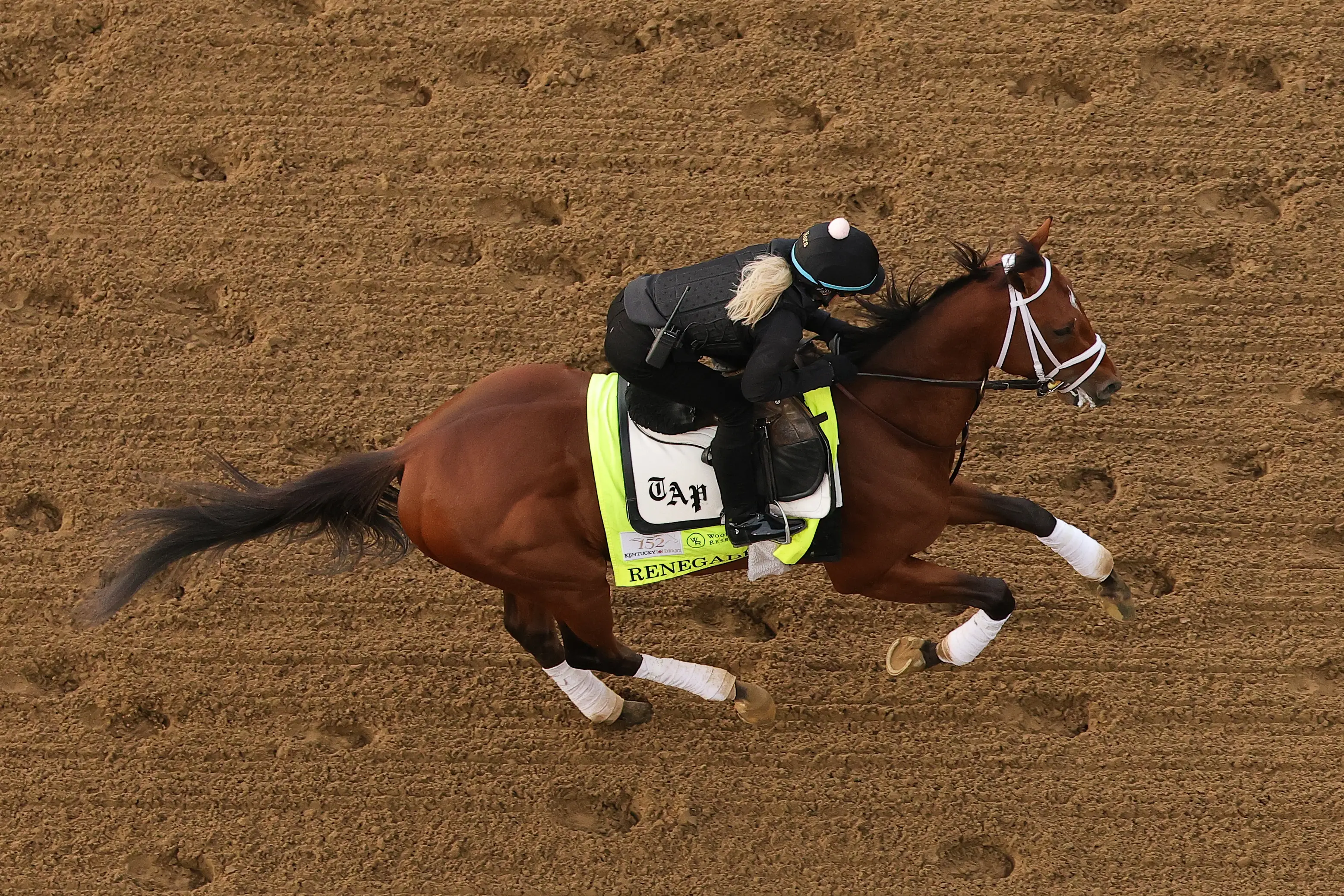 Renegade and jockey at the Kentucky Derby on May 1