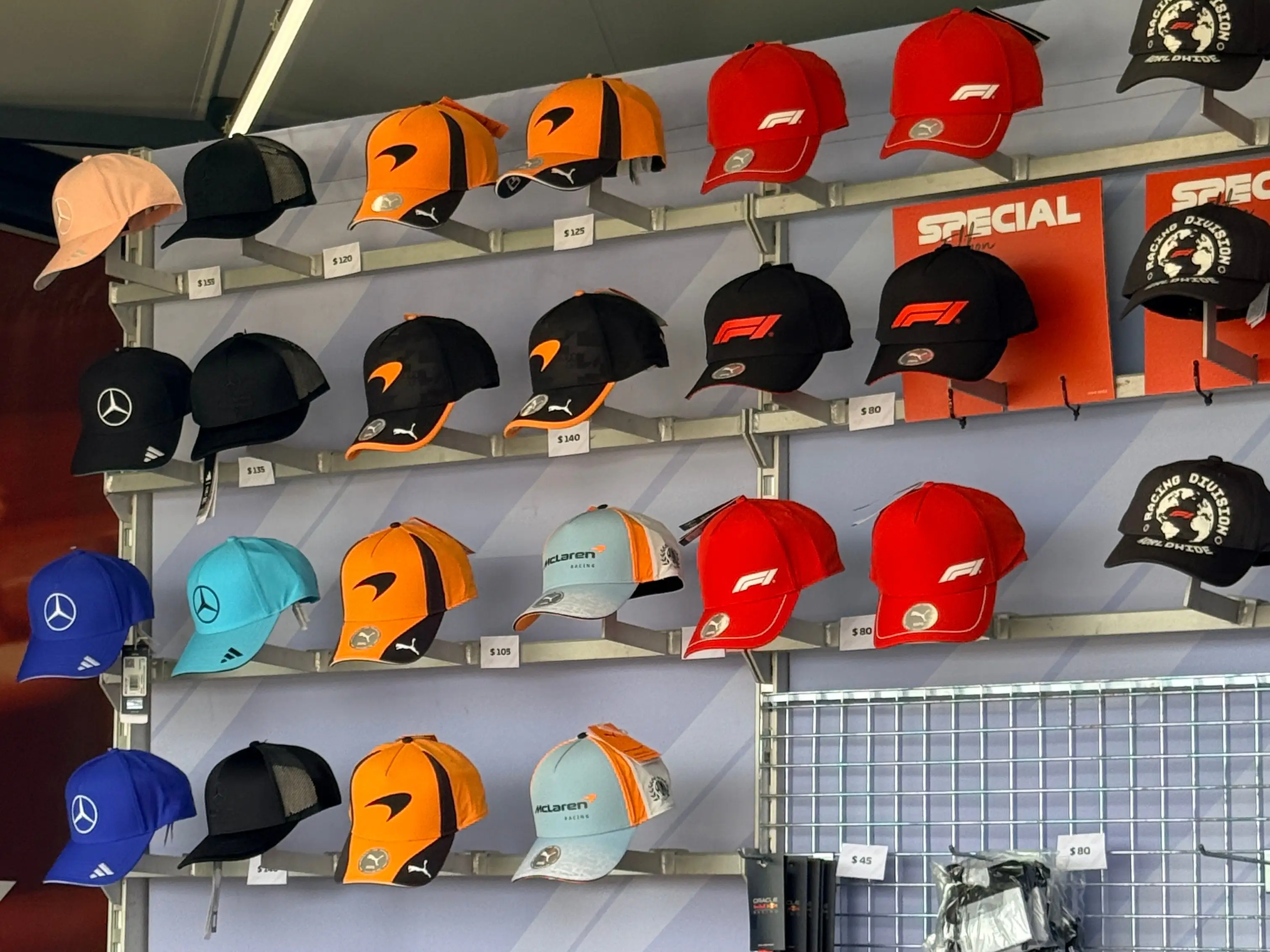 F1 hats