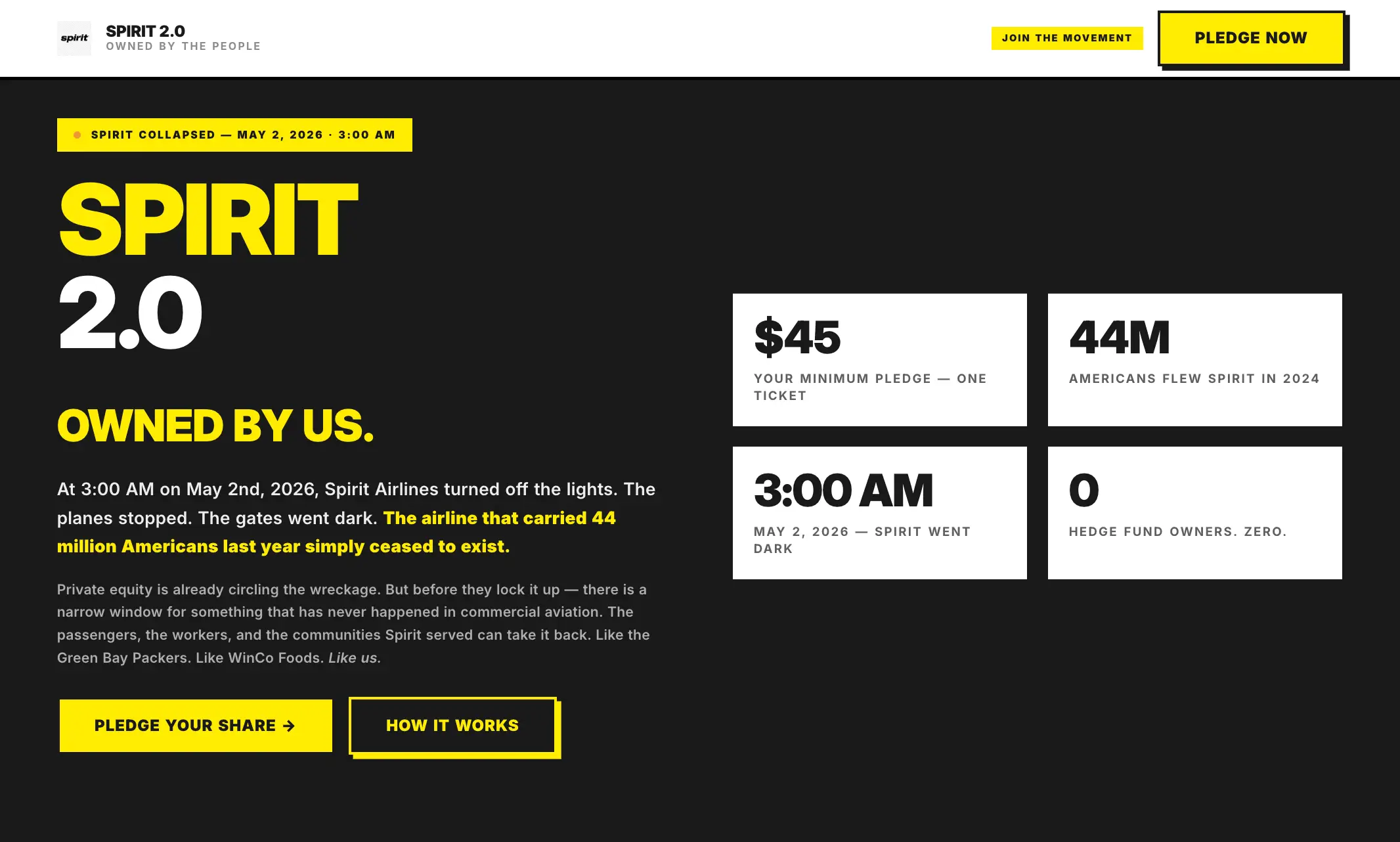 Spirit 2.0 website.