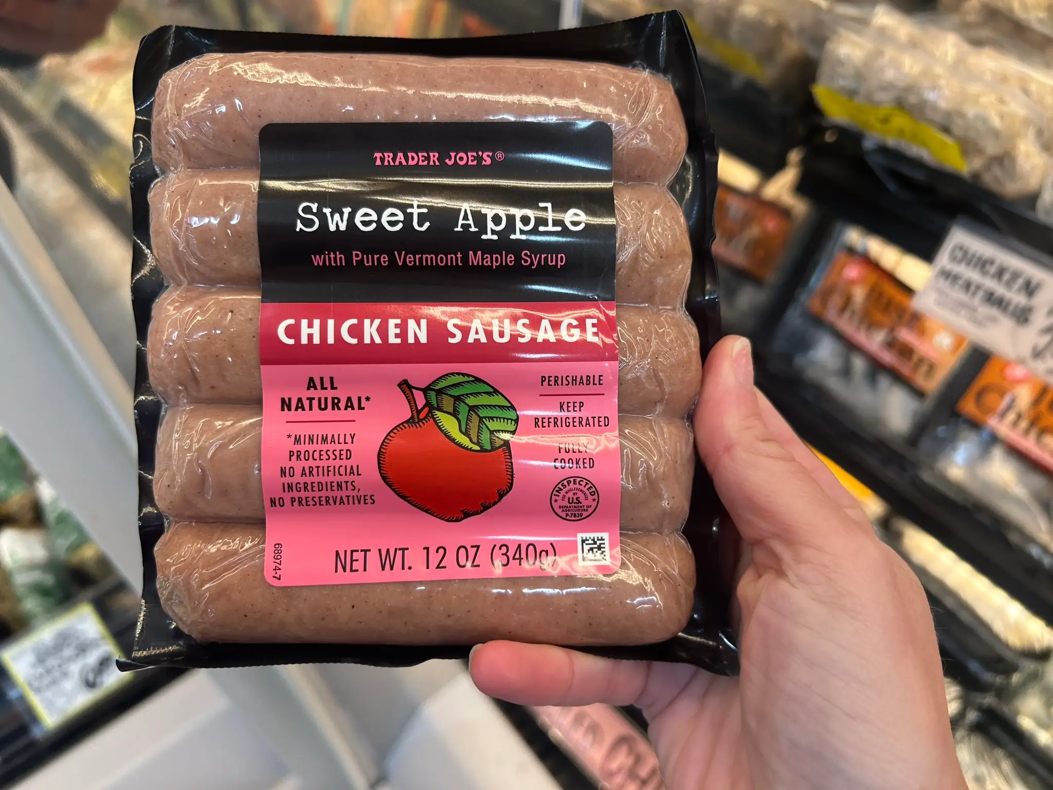 Trader Joe's sweet apple chicken sausage