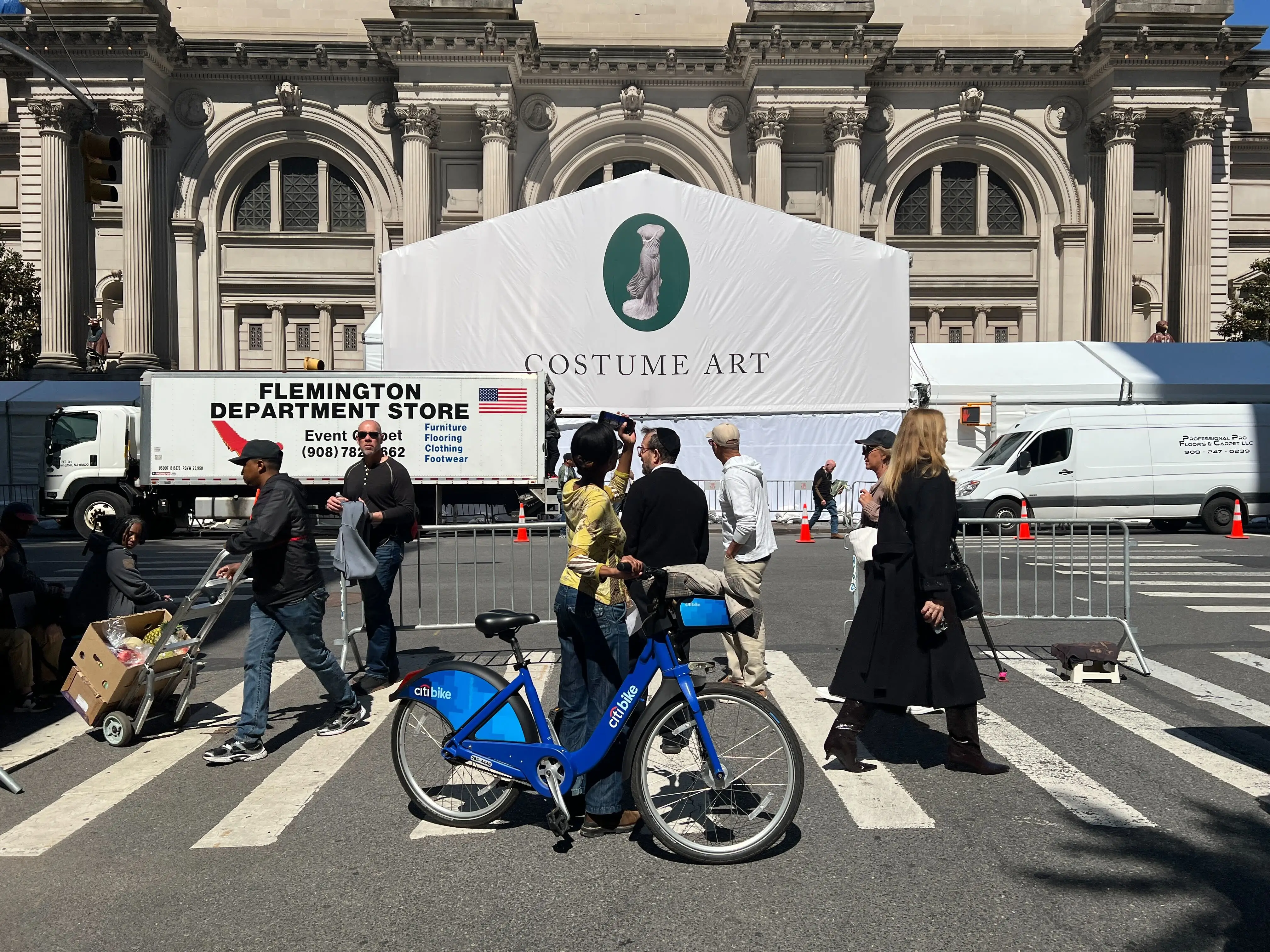 The outside of the Metropolitan Museum of Art ahead of the Met Gala in May 2026.