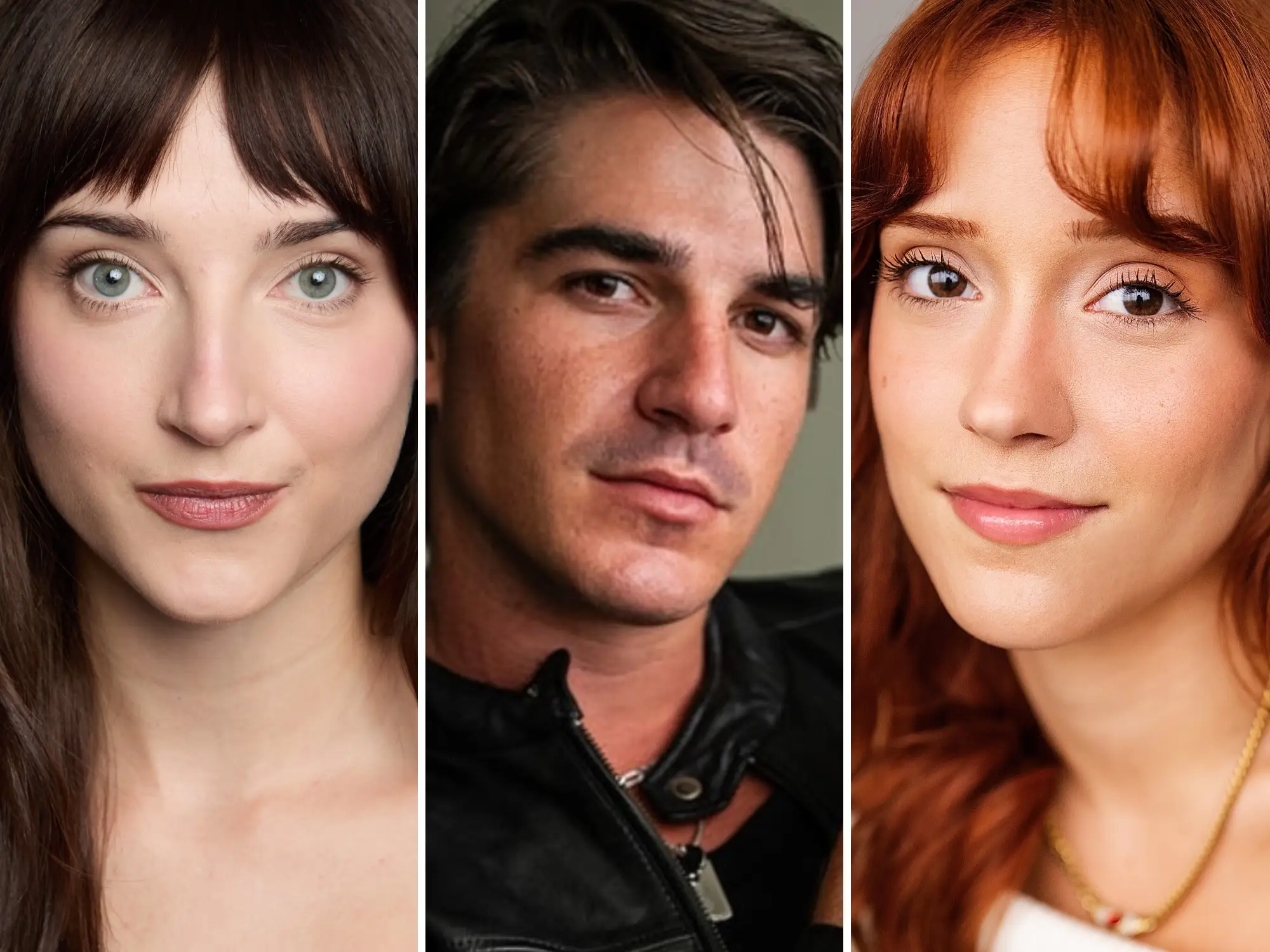 From left: vertical actors Tess Dinerstein, David Eves, Faith Orta